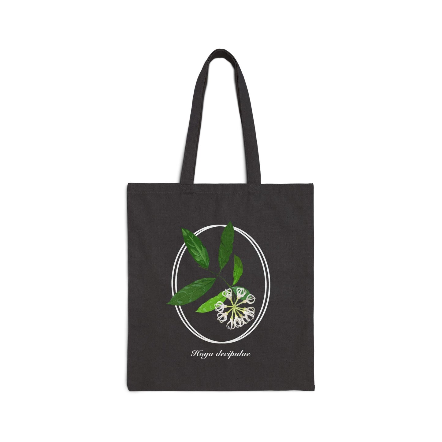 Hoya Decipulae in Bloom Canvas Tote Bag - Black