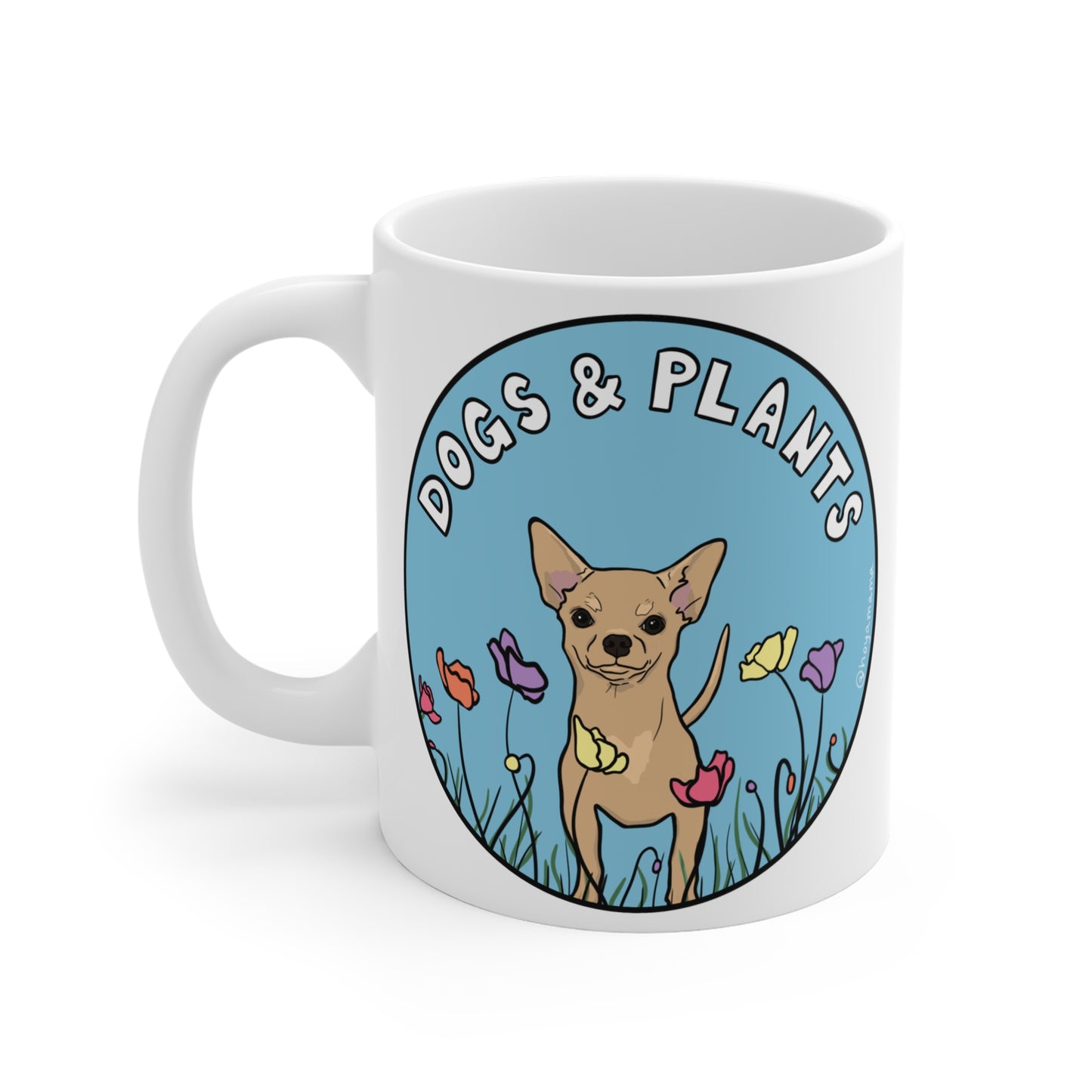 Dogs & Plants Chihuahua & Plant Lover Mug - White