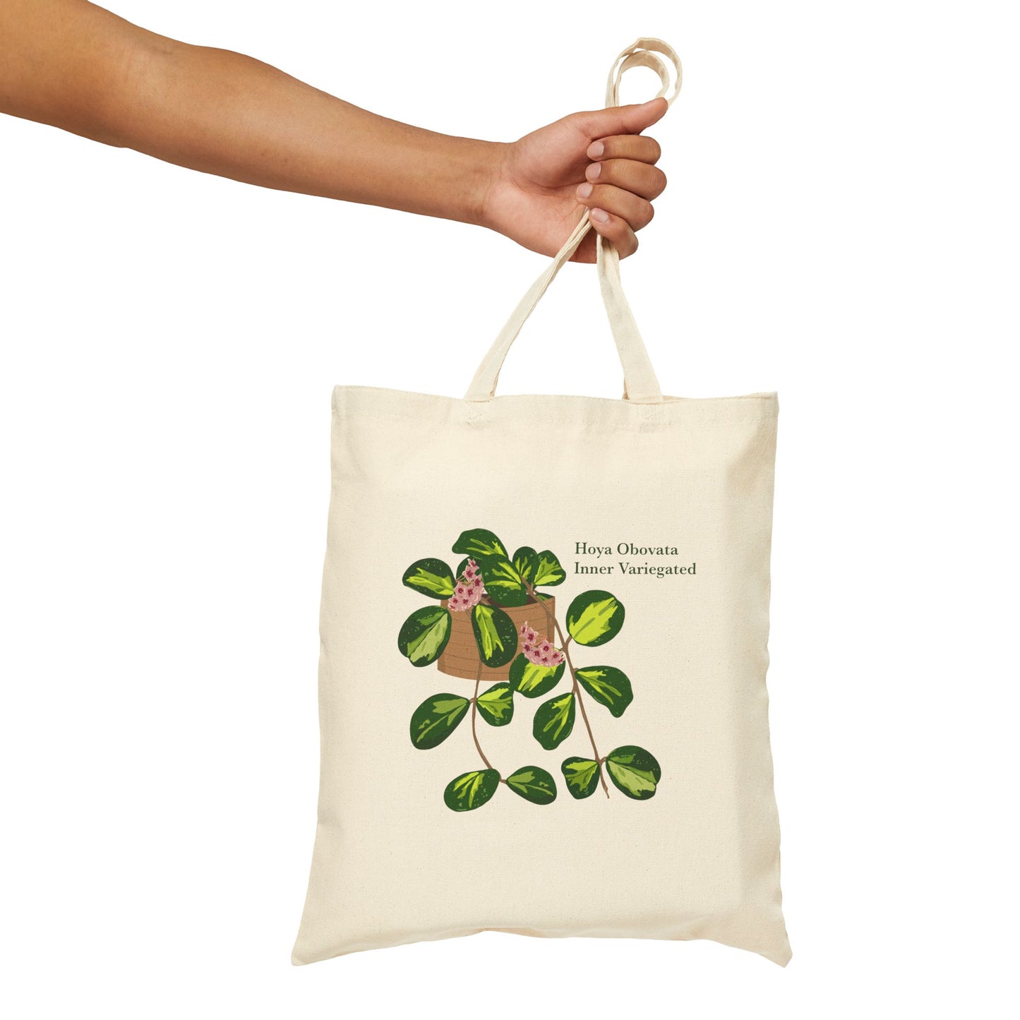Hoya Obovata Inner Variegated Plant Lover Canvas Tote Bag