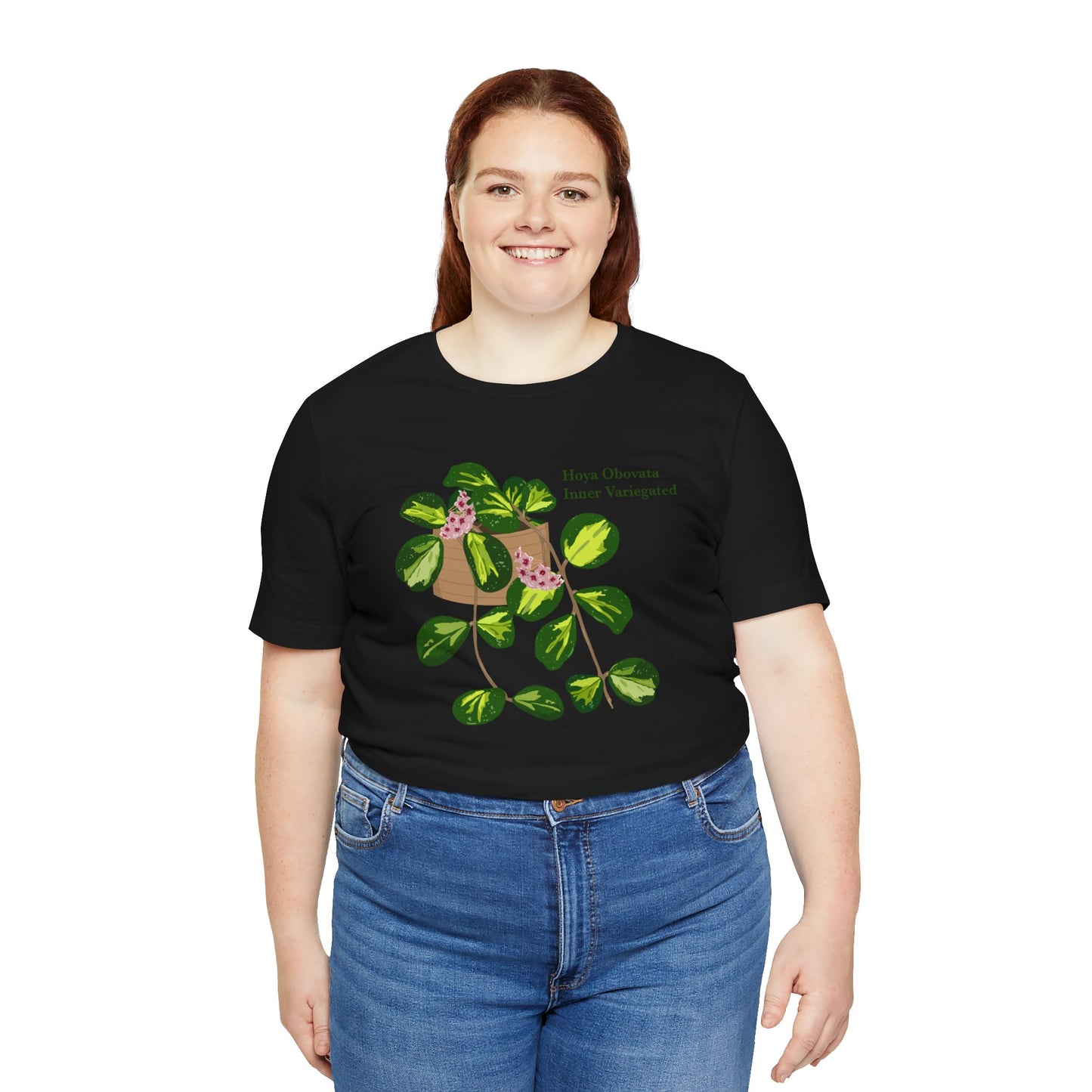 Hoya Obovata Inner Variegated T-Shirt - Black