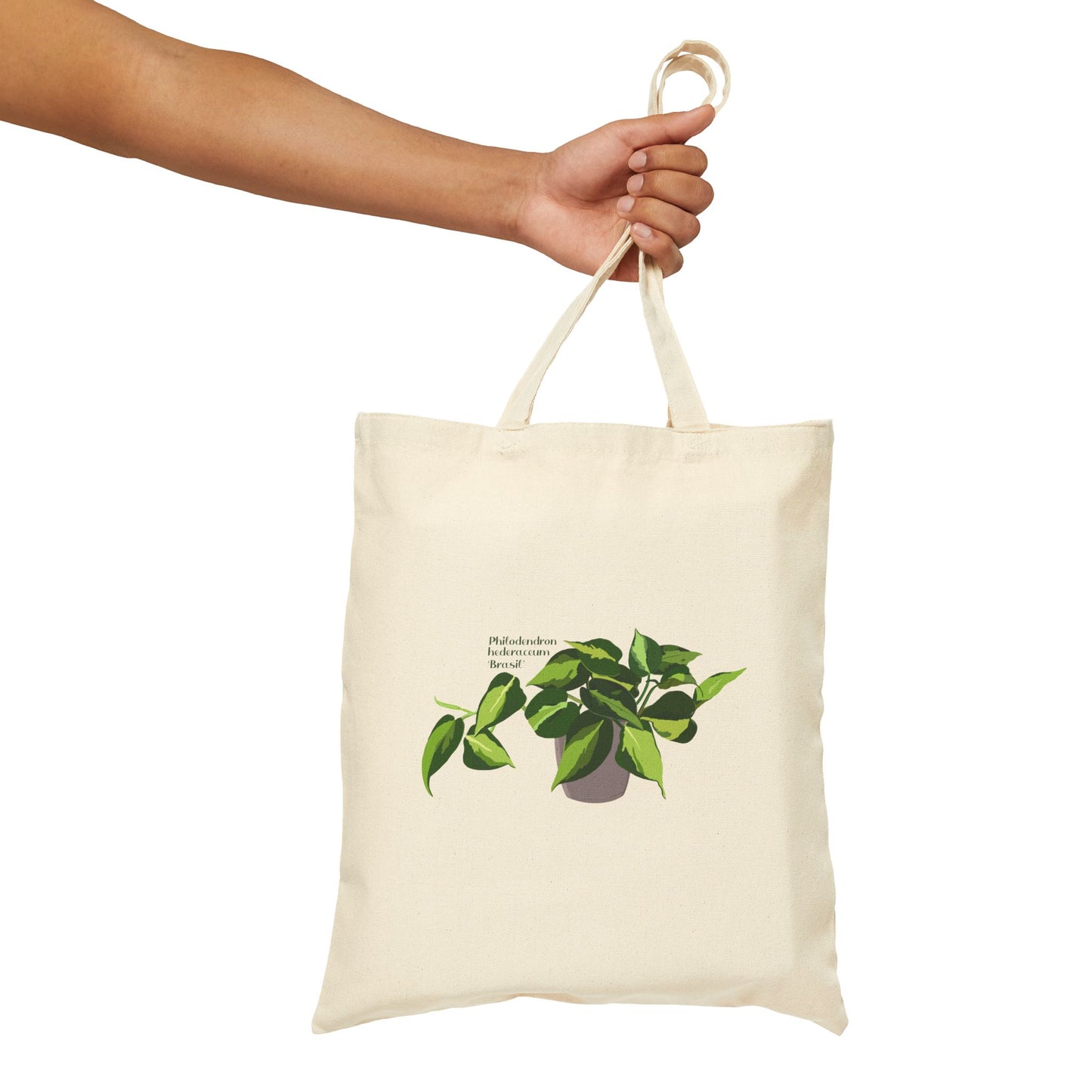 Philodendron Brasil Plant Lover Canvas Tote Bag