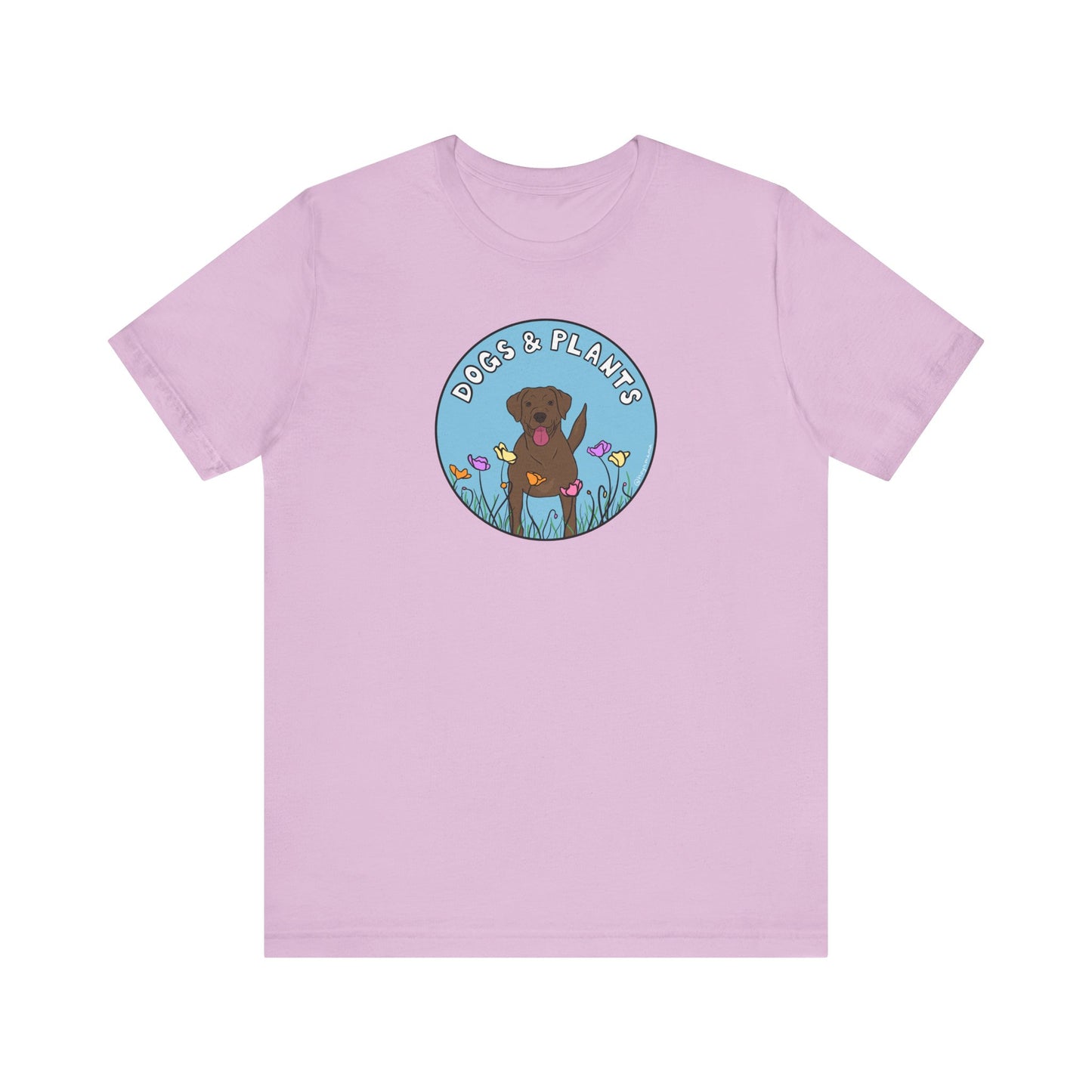 Dogs & Plants T-Shirt for Brown Lab & Plant Lovers - Lilac