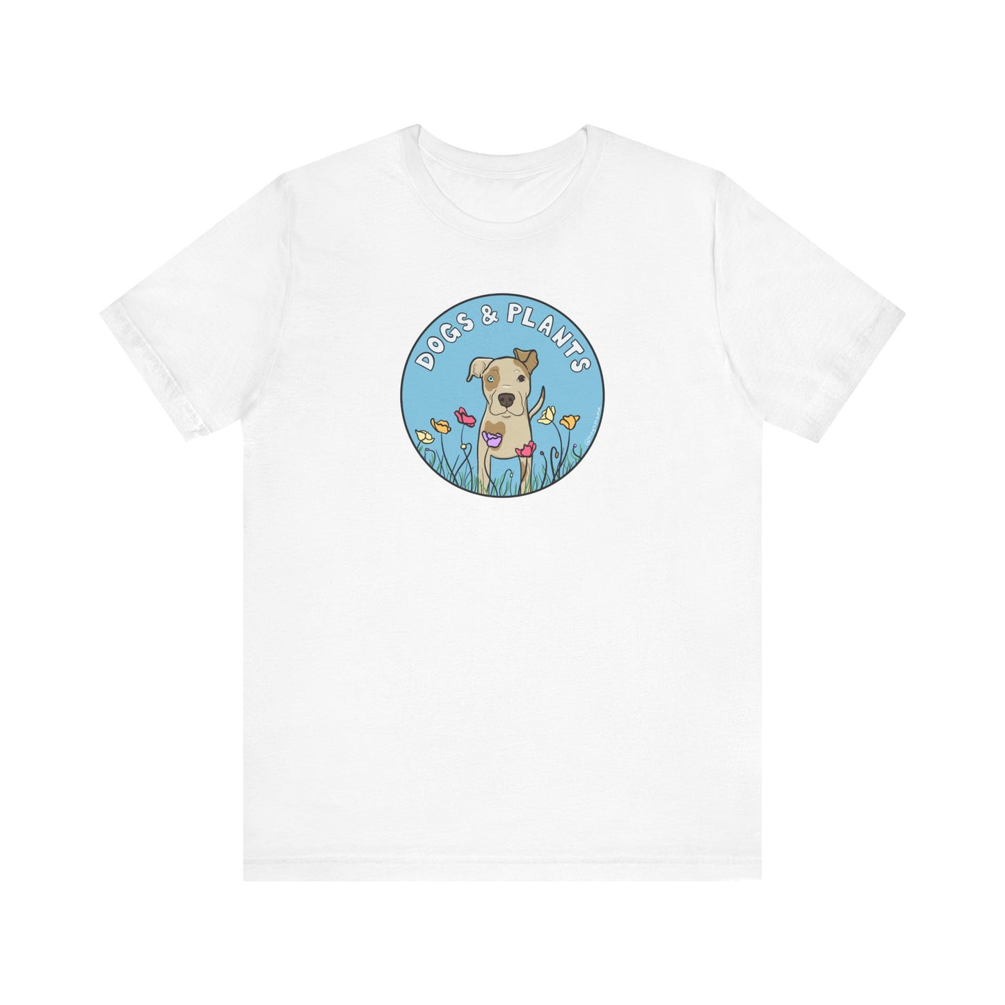 Dogs & Plants T-Shirt for Pitbull & Plant Lovers - White