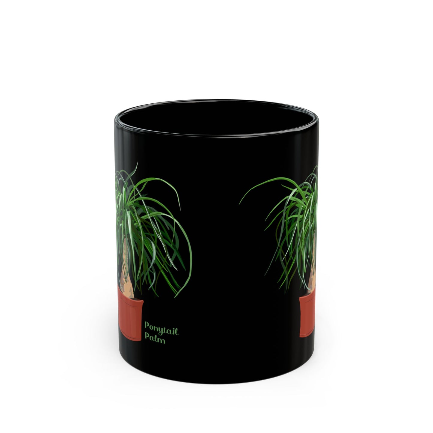 Ponytail Palm Plant Lover Mug - Black