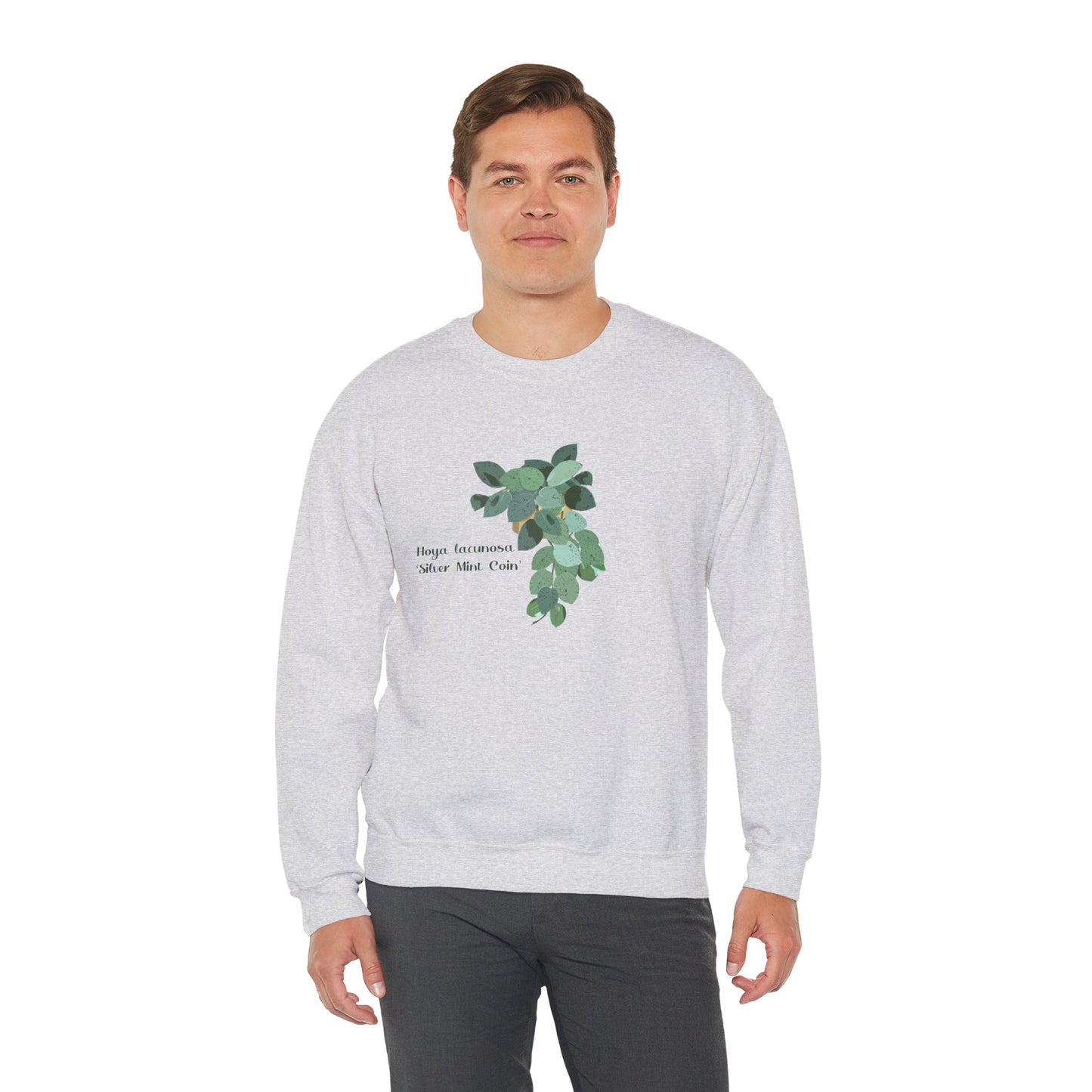 Hoya Lacunosa 'Silver Mint Coin' Plant Lover Crewneck Sweatshirt