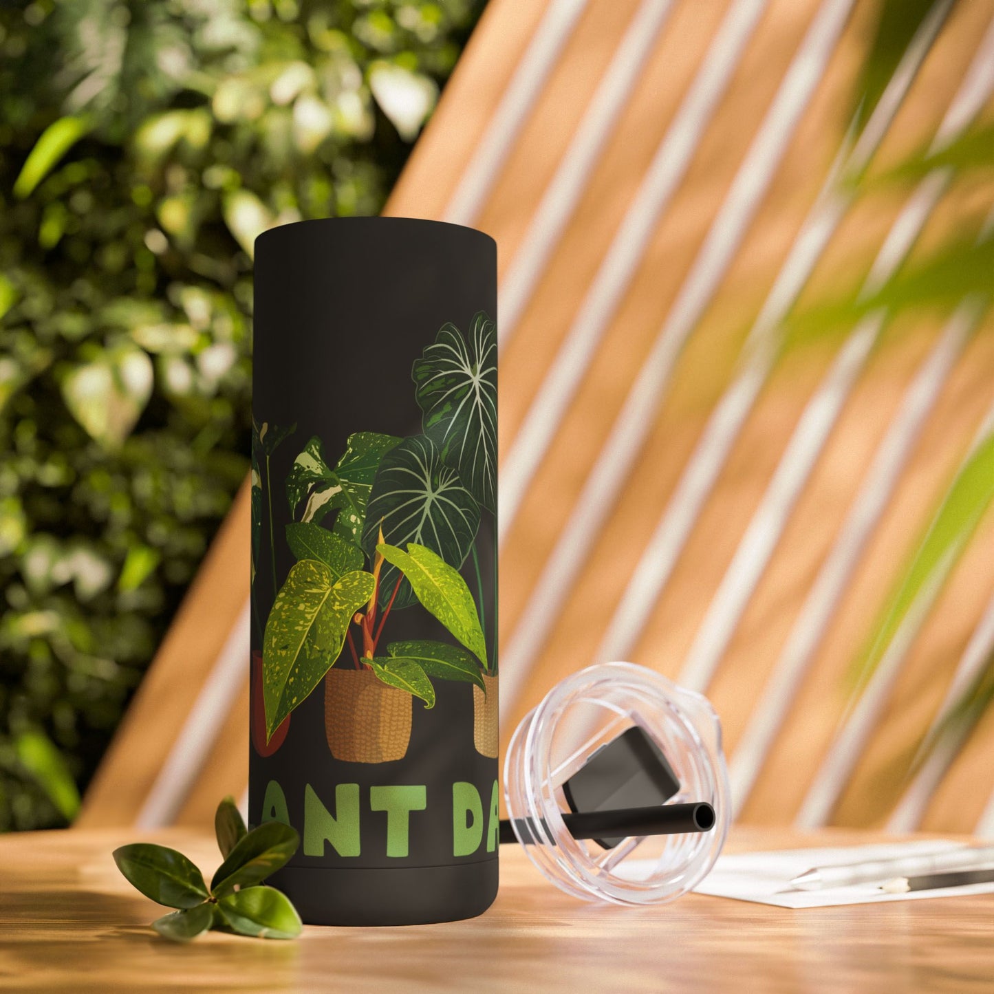 Plant Dad Design on Maars Maker Skinny Matte Tumbler, 20oz. for Plant Lovers and Father's Day