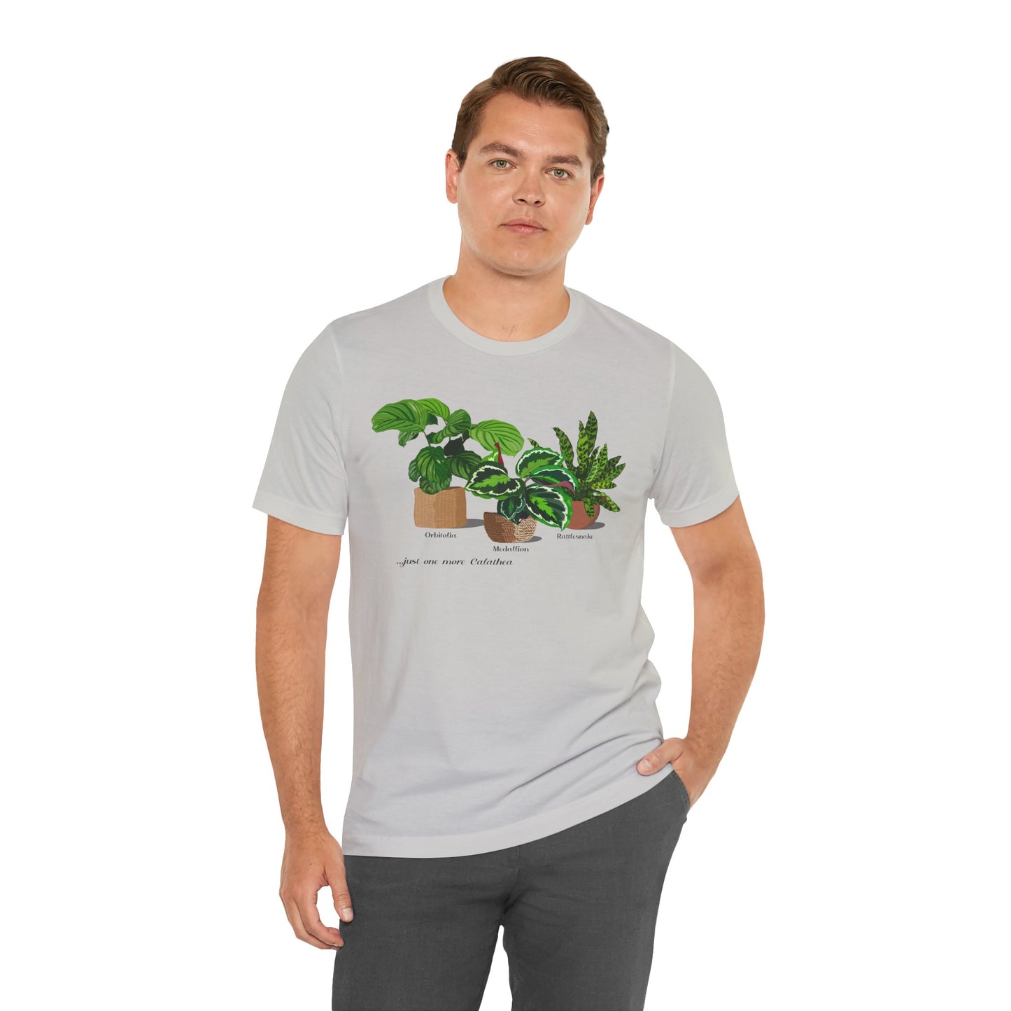 Calathea Trio Plant Lover T-Shirt - Silver