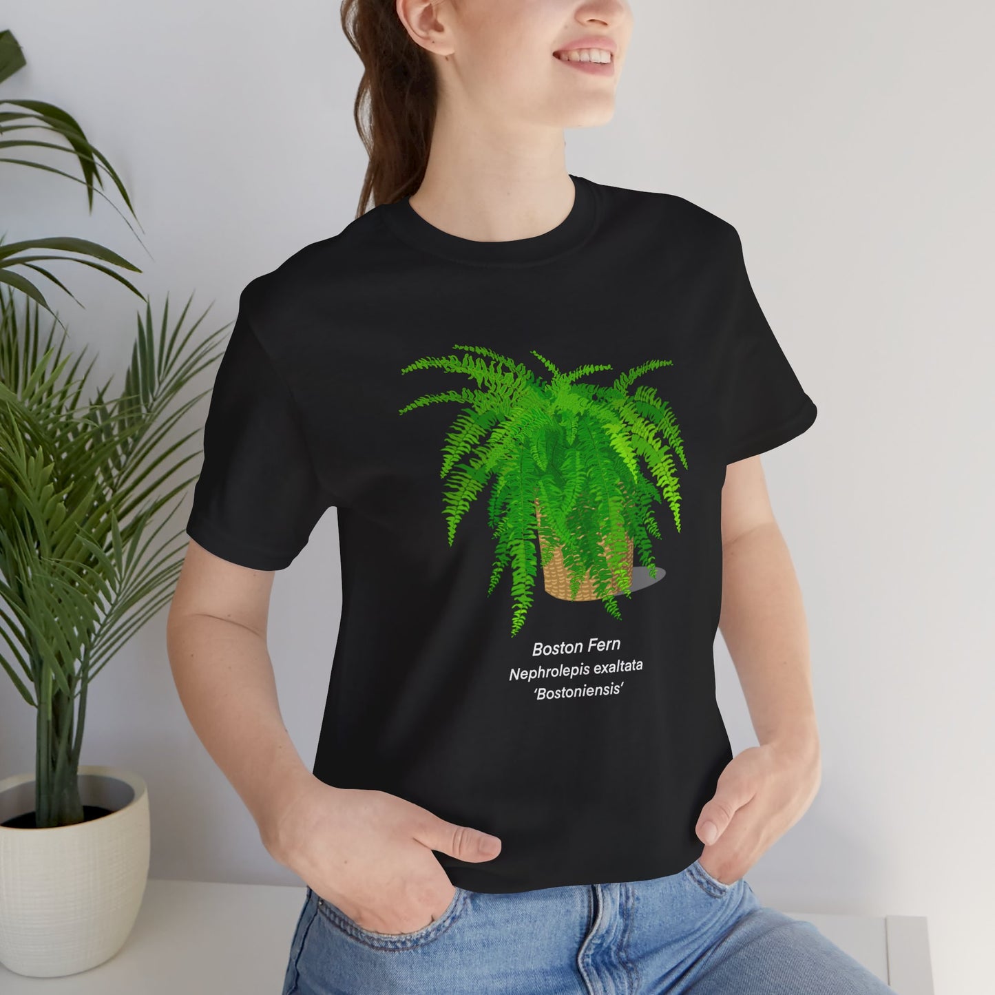 Boston Fern Plant Lover T-Shirt - Black