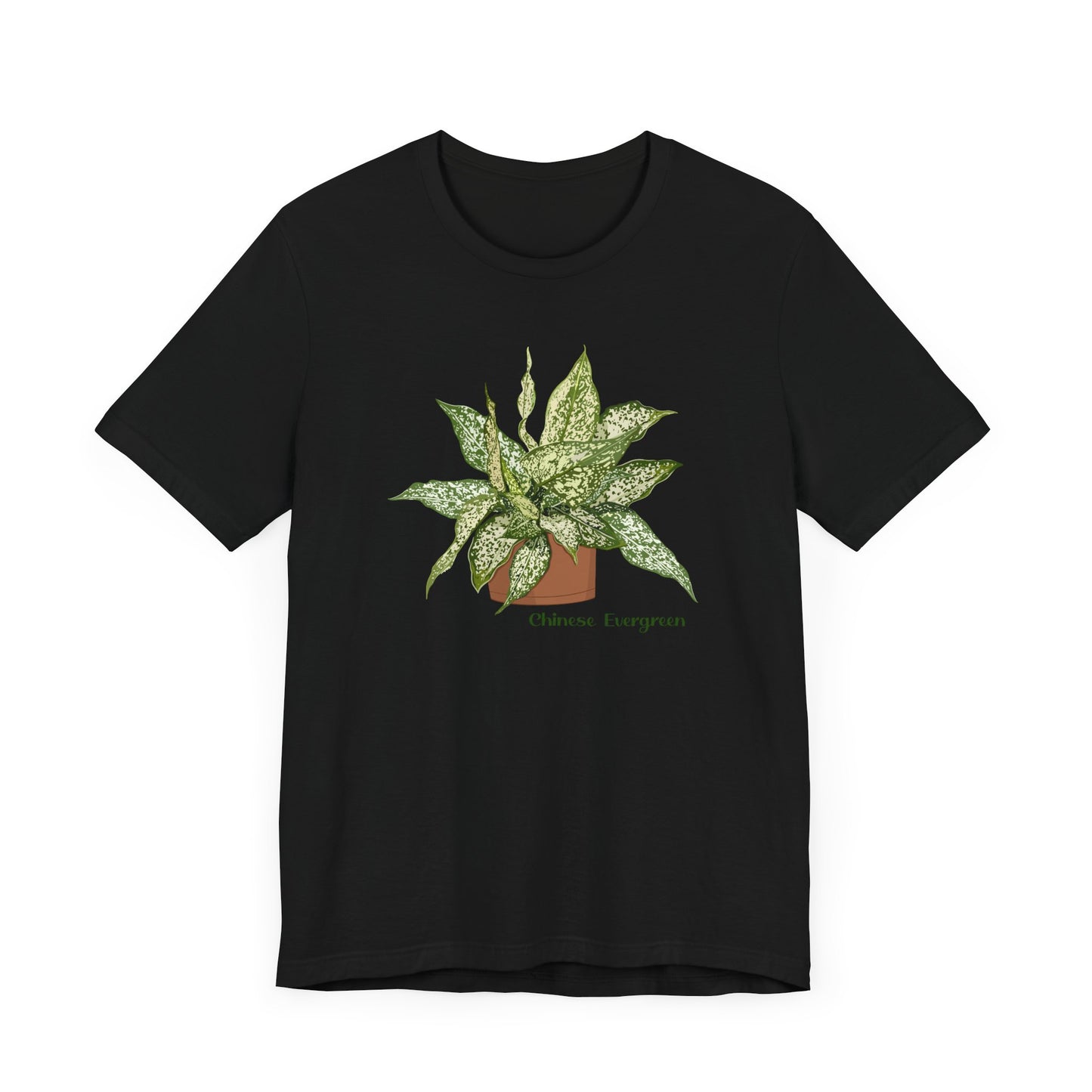 Chinese Evergreen T-Shirt for Plant Lovers - White, Black, Mauve, Tan or Sage