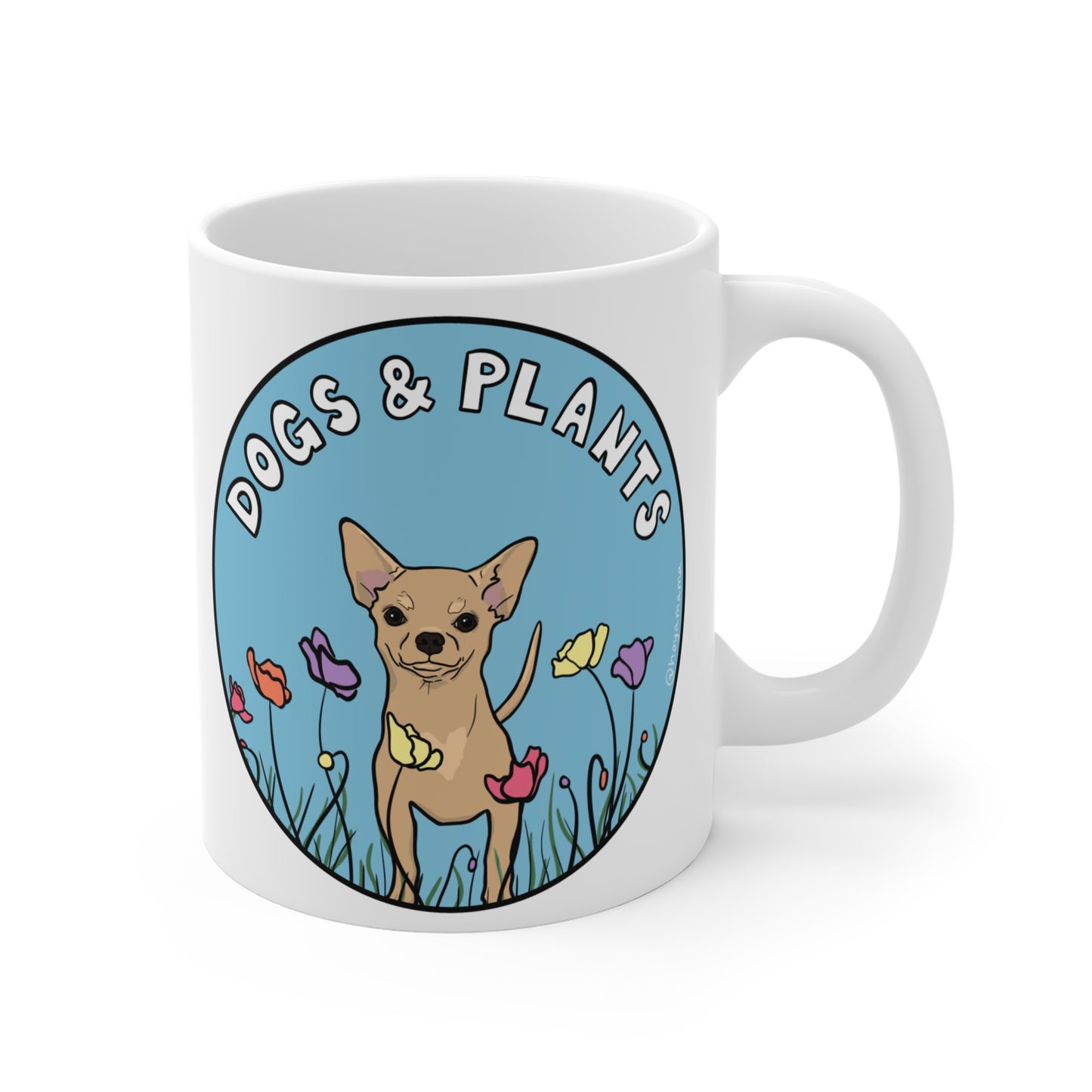 Dogs & Plants Chihuahua & Plant Lover Mug - White