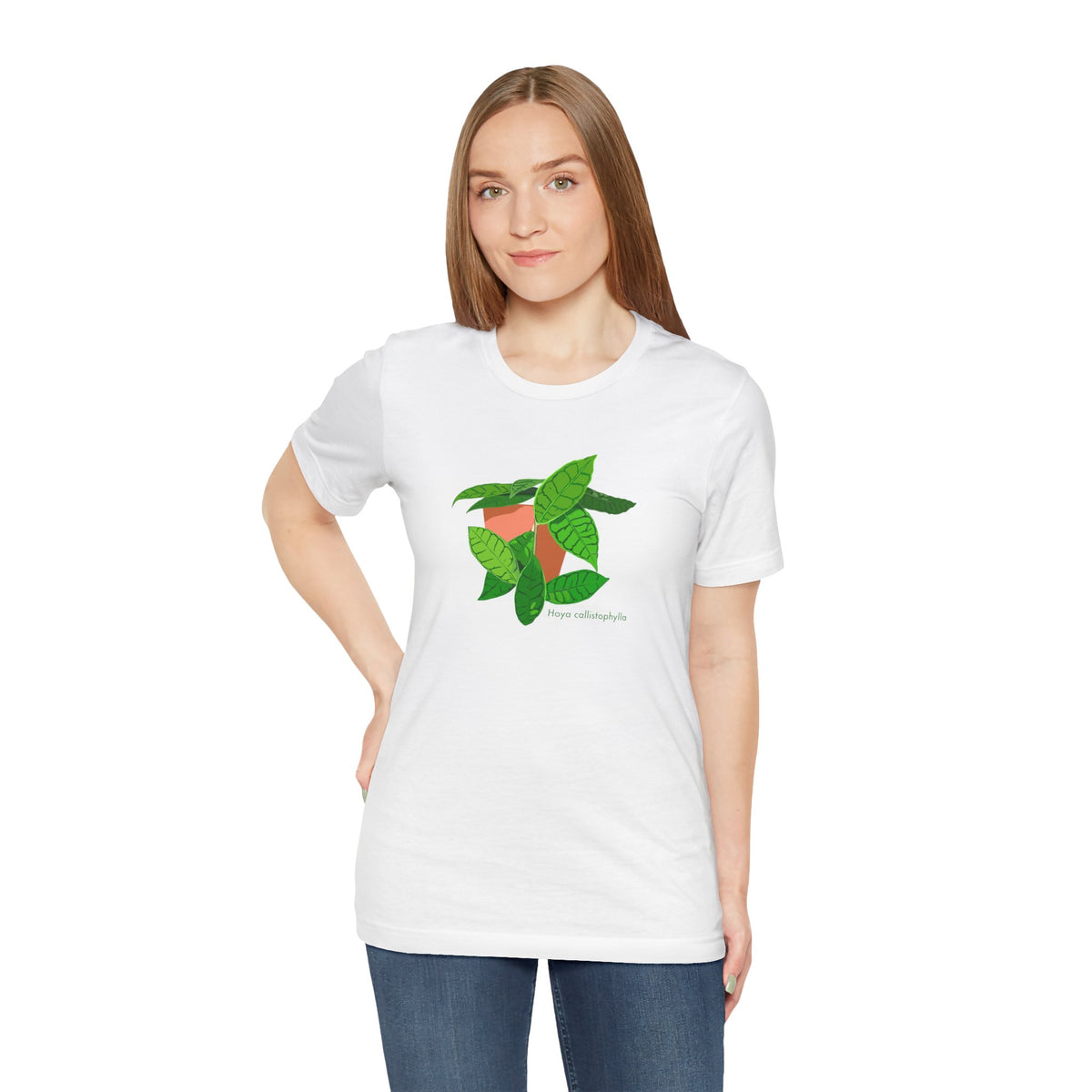 Hoya Callistophylla Plant Lover T-Shirt - White, Natural, Black