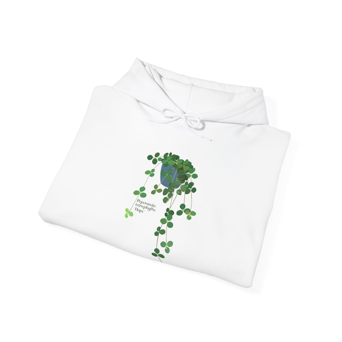 Peperomia Tetraphylla "Hope" Hoodie - White