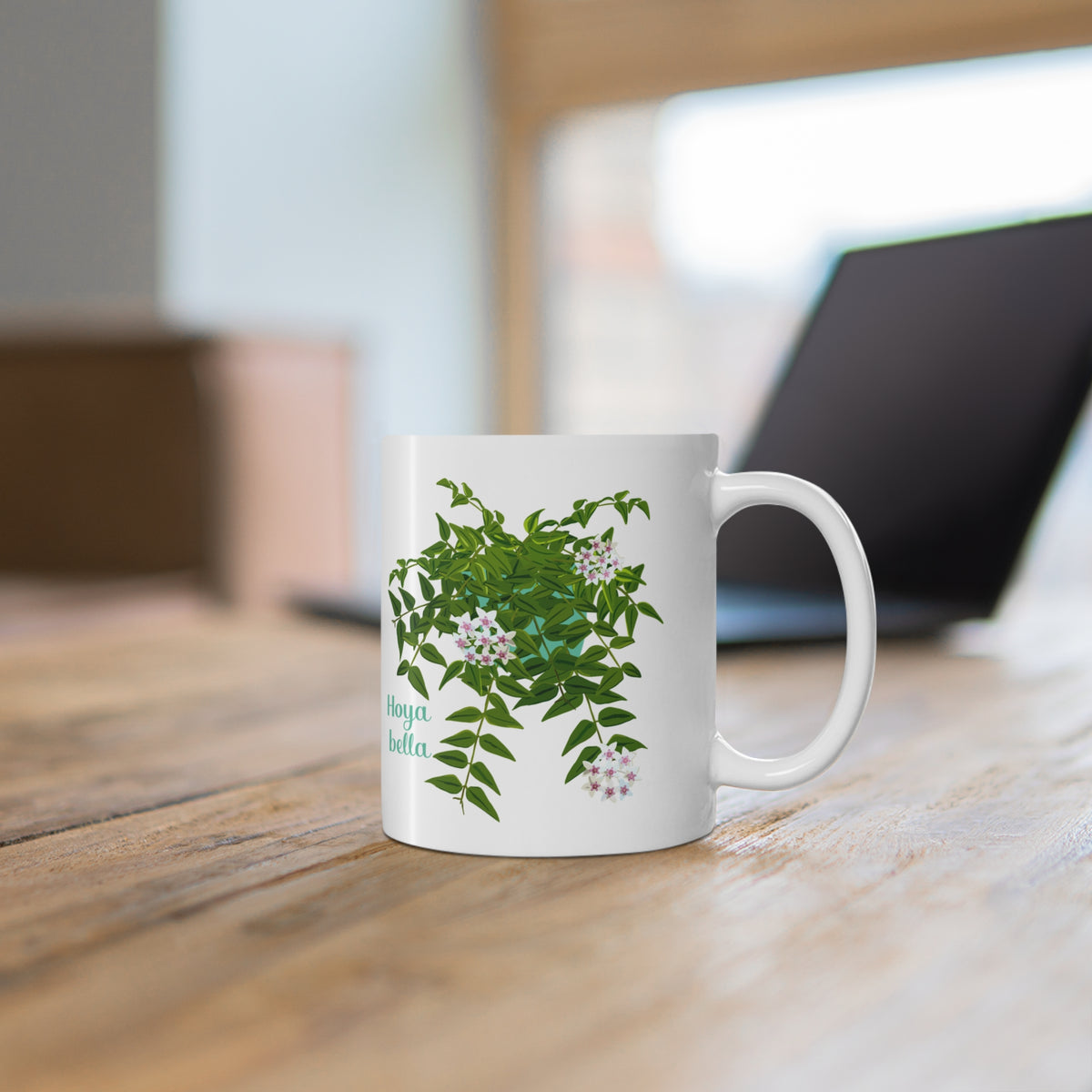 Blooming Hoya Bella Plant Lover Mug - White