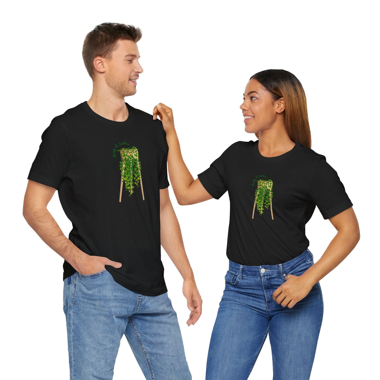 String of Turtles Succulent Plant Lover T-Shirt - Black