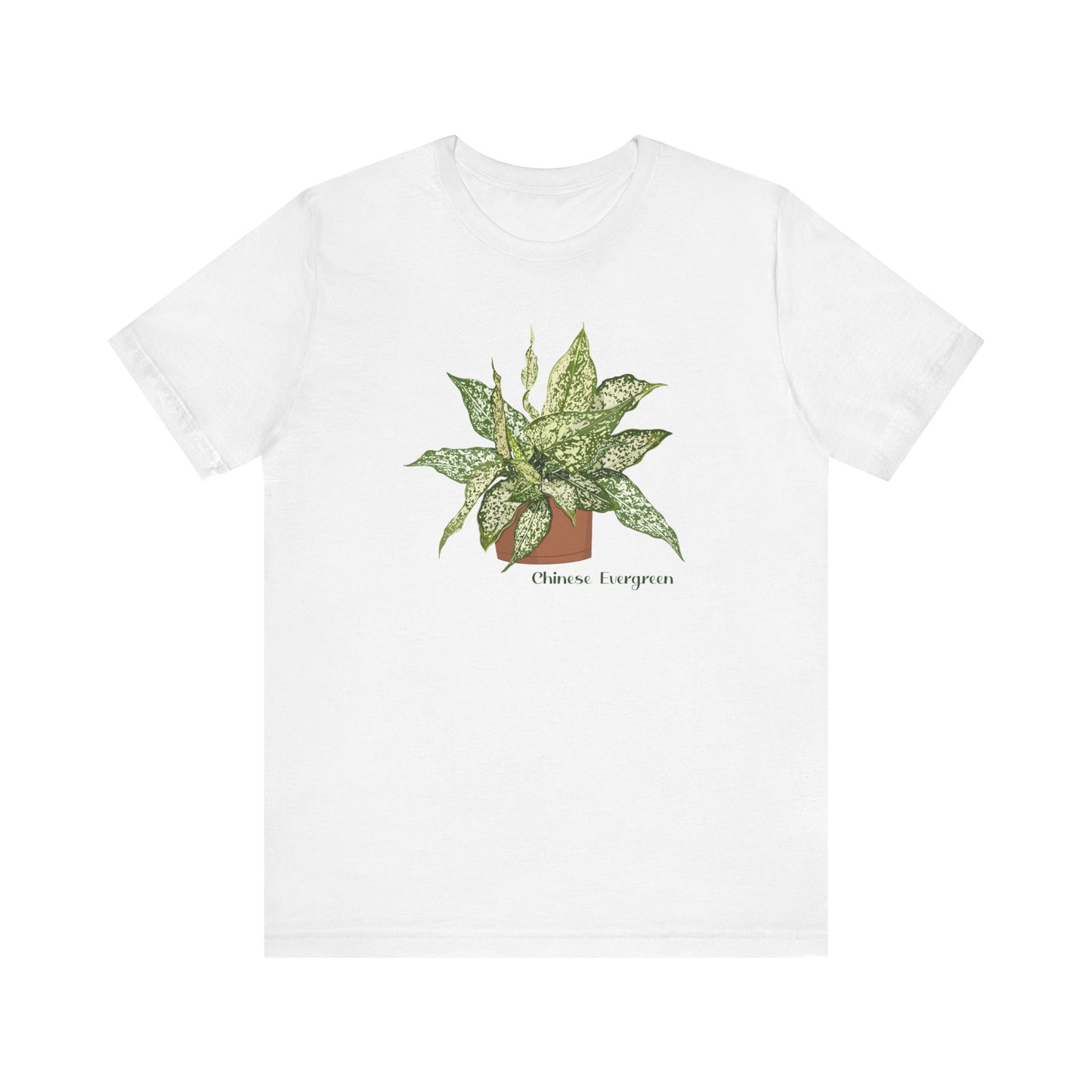 Chinese Evergreen T-Shirt for Plant Lovers - White, Black, Mauve, Tan or Sage
