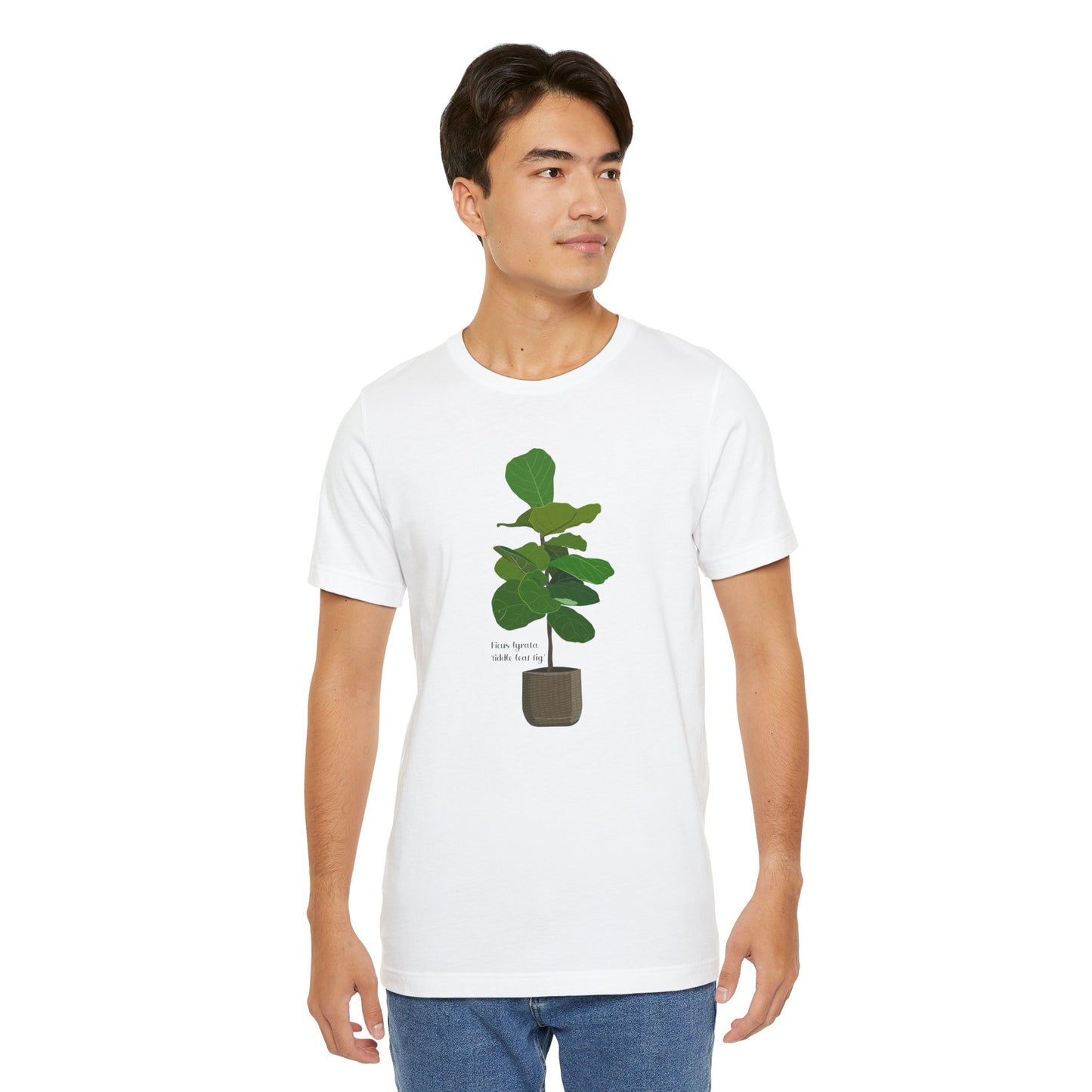 Ficus Lyrata 'Fiddle Leaf Fig' Plant Lover T-shirt - White