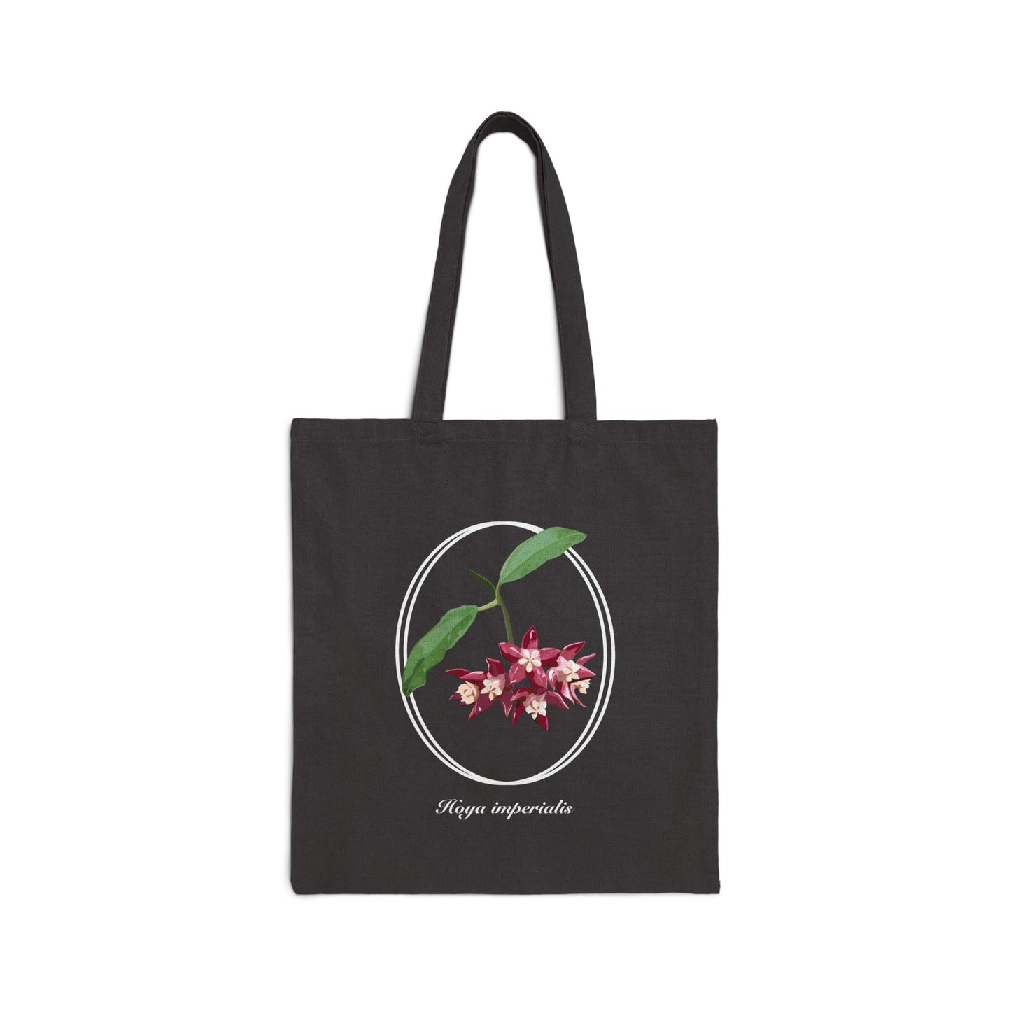 Hoya Imperialis in Bloom Canvas Tote Bag - Black