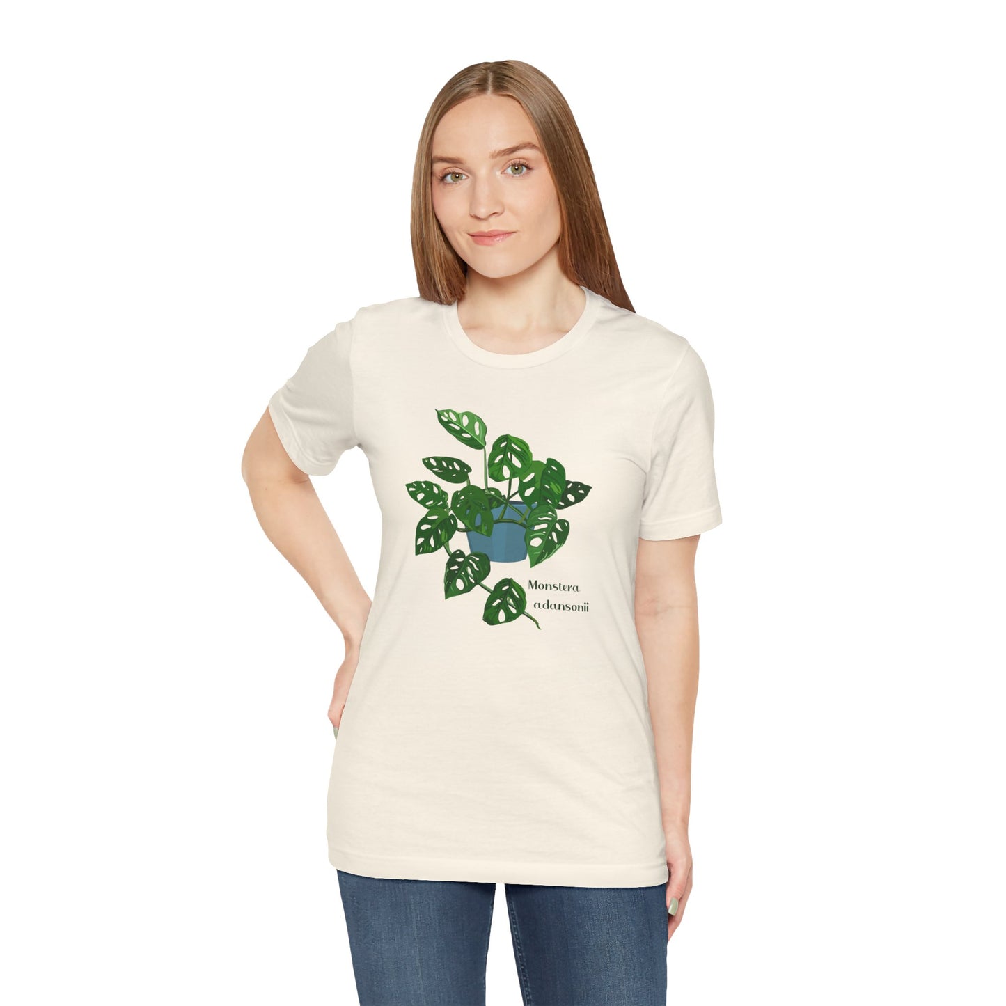 Monstera Adansonii Plant Lover T-shirt - White, Natural, Black