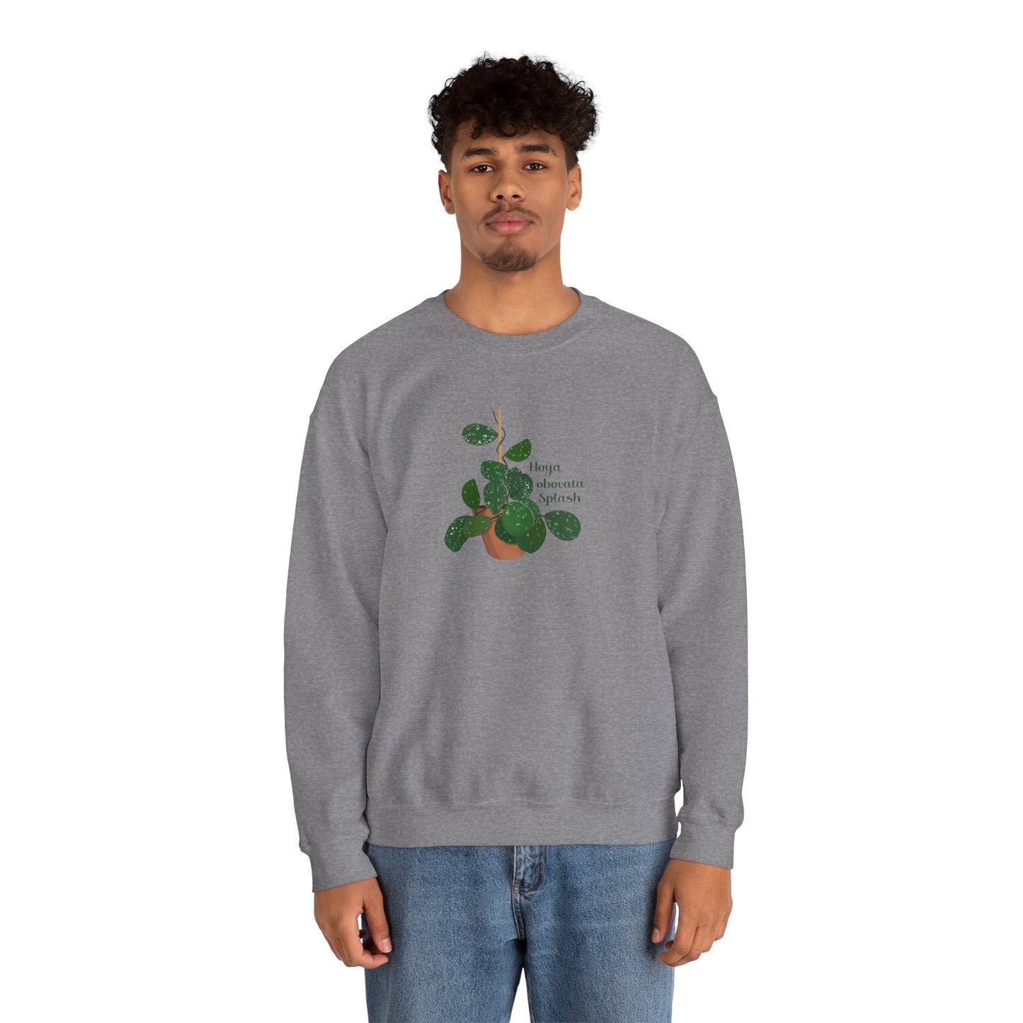 Hoya Obovata Splash Plant Lover Crewneck Sweatshirt