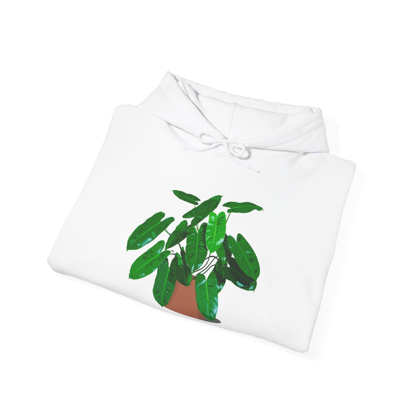 Philodendron Imbe 'Burle Marx' Plant Hoodie - White