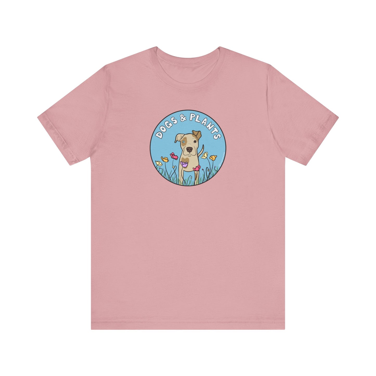 Dogs & Plants T-Shirt for Pitbull & Plant Lovers - Pink