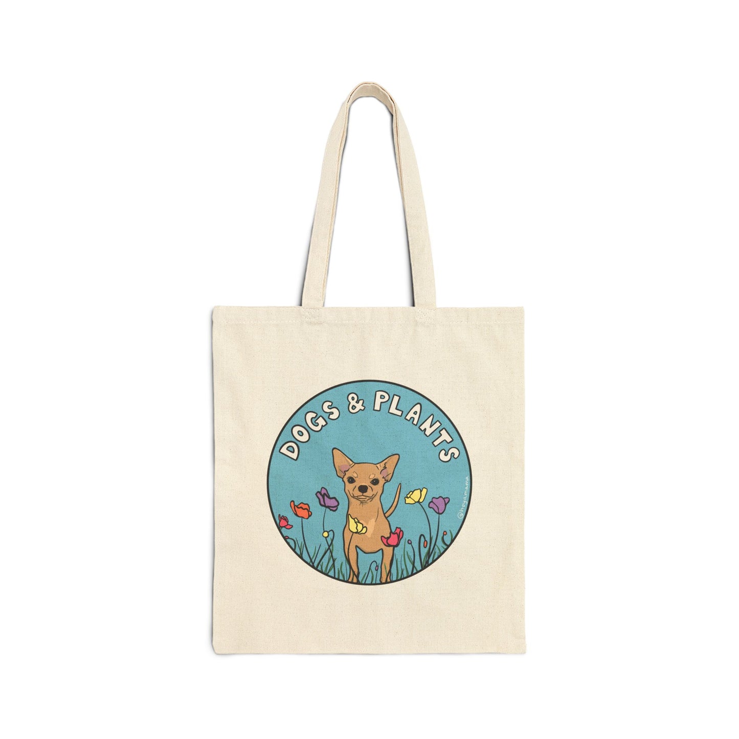 Dogs & Plants Chihuahua & Plant Lover Canvas Tote Bag