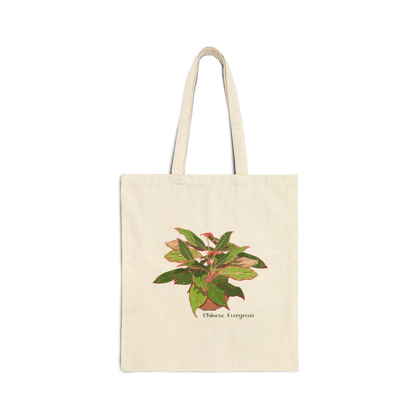 Chinese Evergreen Plant Lover Canvas Tote Bag