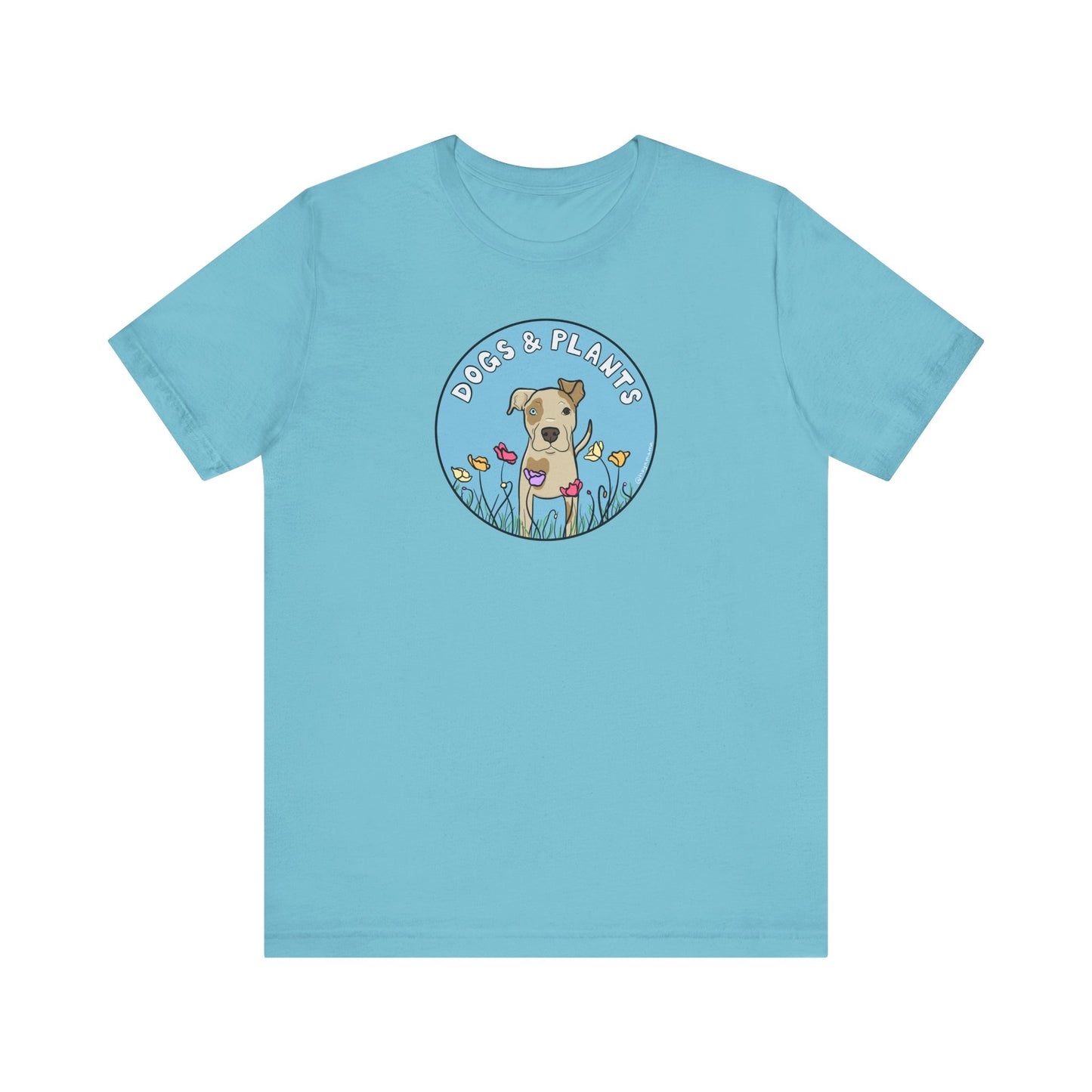 Dogs & Plants T-Shirt for Pitbull & Plant Lovers - Blue