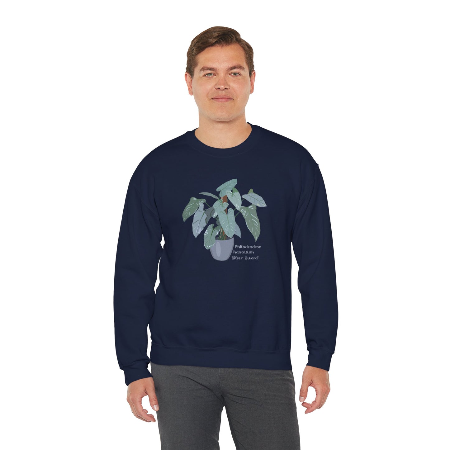 Philodendron Hastatum Silver Sword Plant Lover Crewneck Sweatshirt