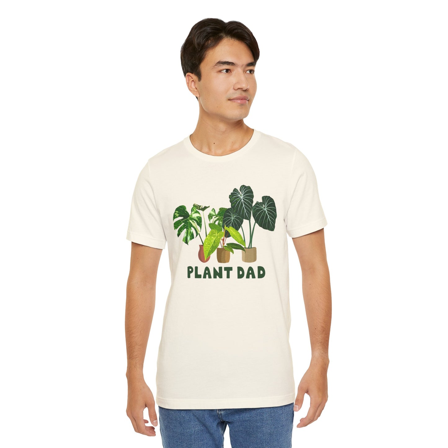 Plant Dad T-Shirt - White, Natural, Black