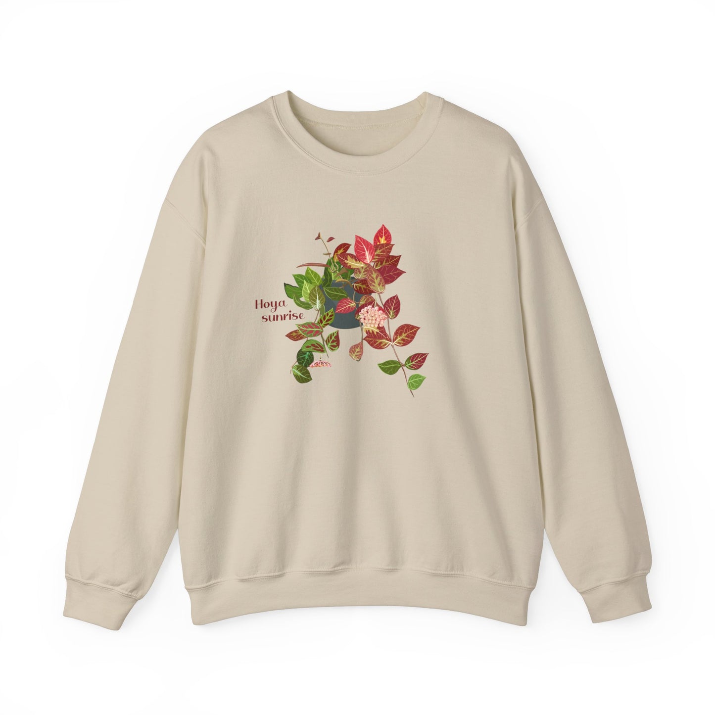 Hoya Sunrise Plant Lover Crewneck Sweatshirt - Beige