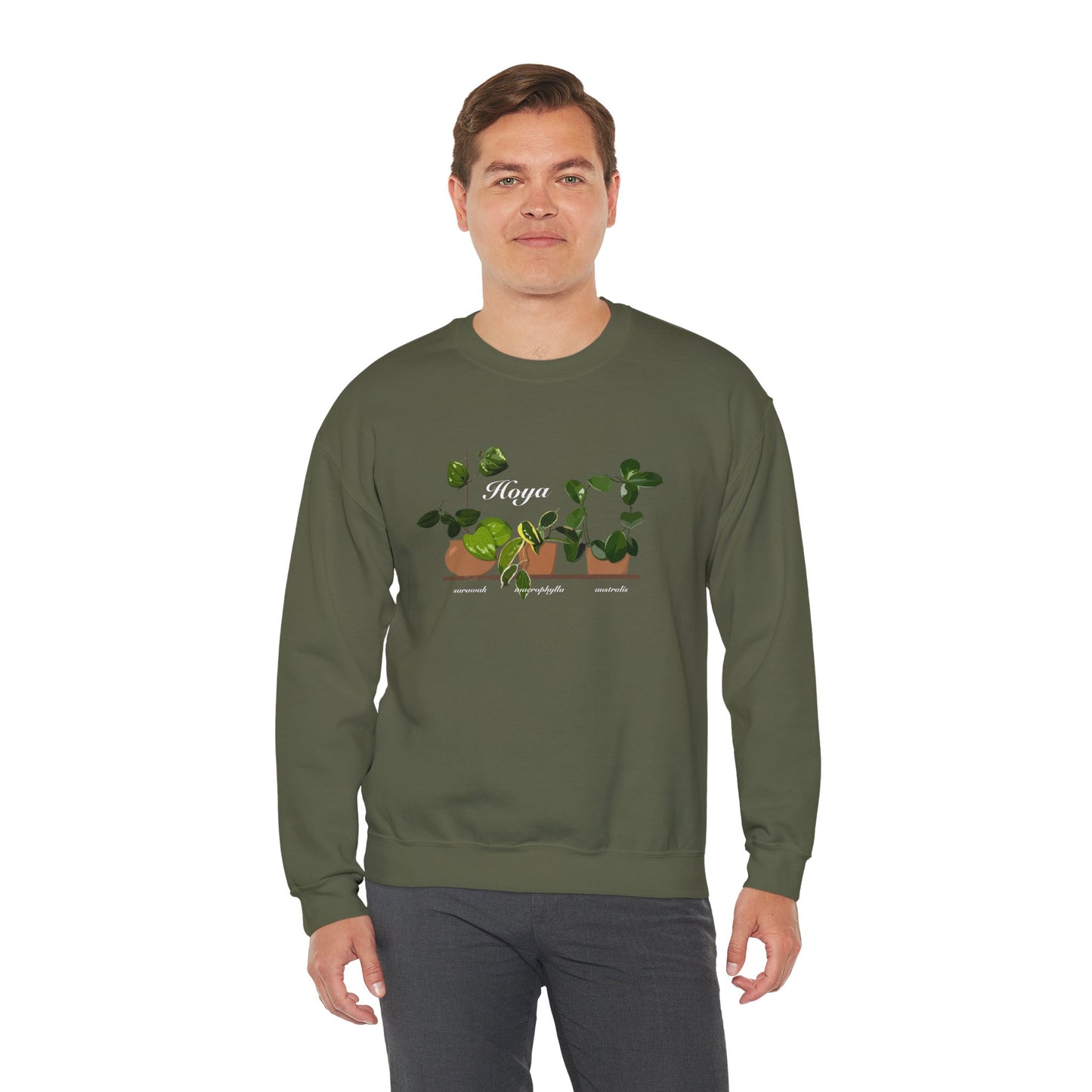 Hoya Sarawak, Macrophylla and Australis Trio Plant Lover Crewneck Sweatshirt