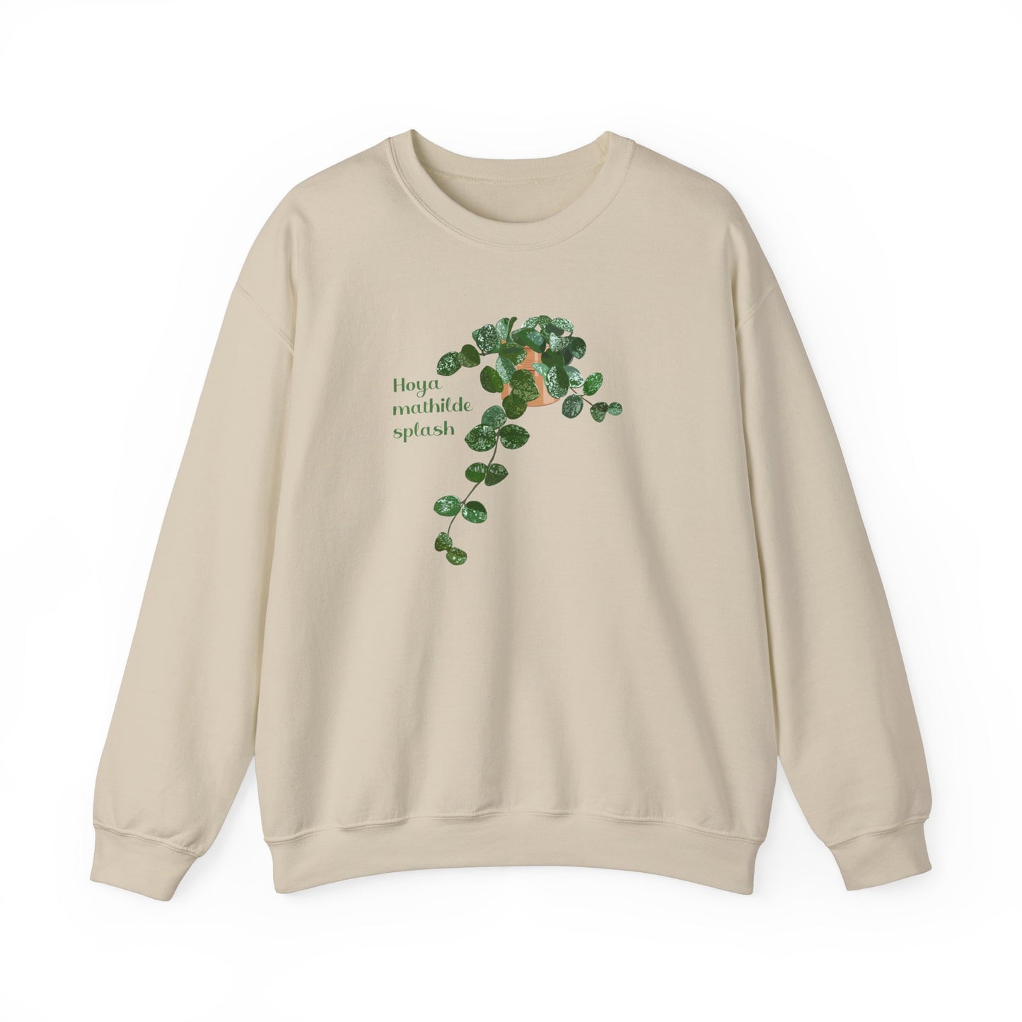 Hoya Mathilde Splash Plant Lover Crewneck Sweatshirt - Beige