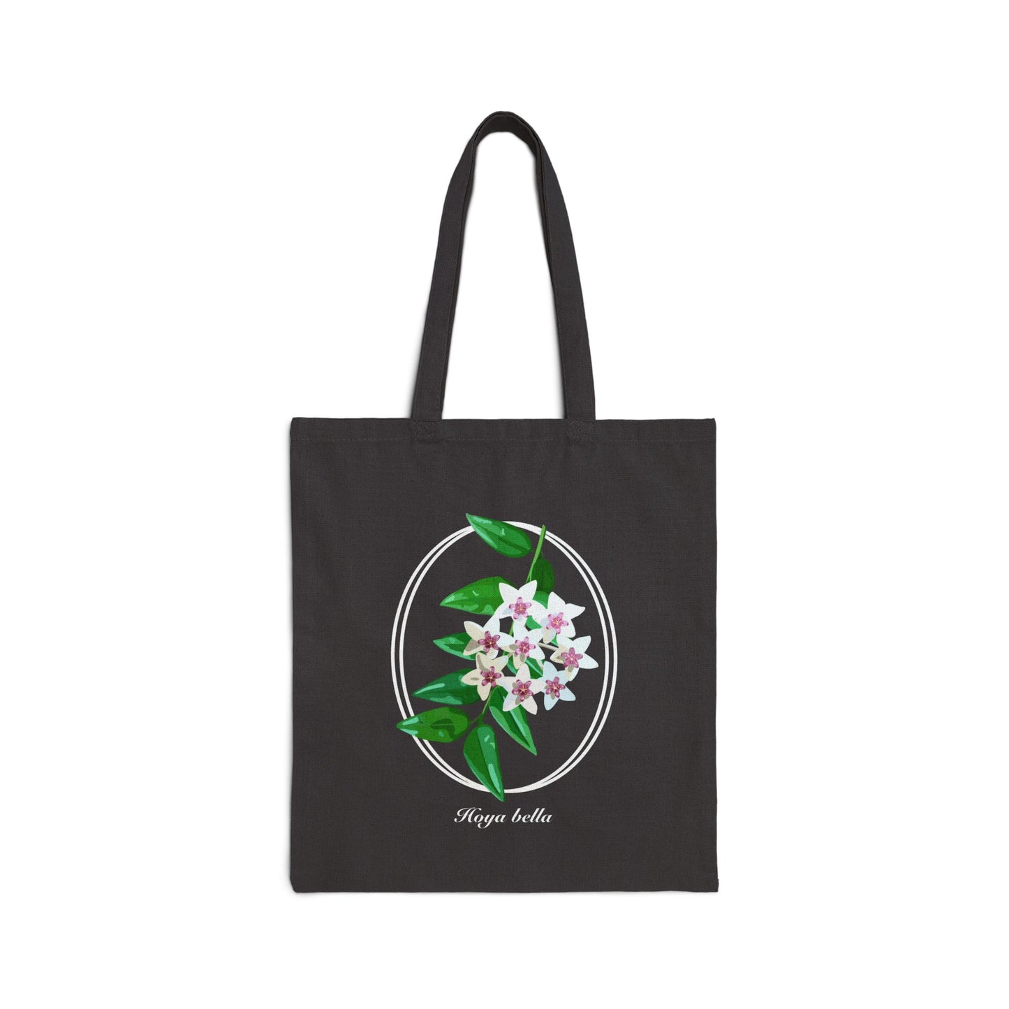 Hoya Bella in Bloom Canvas Tote Bag - Black