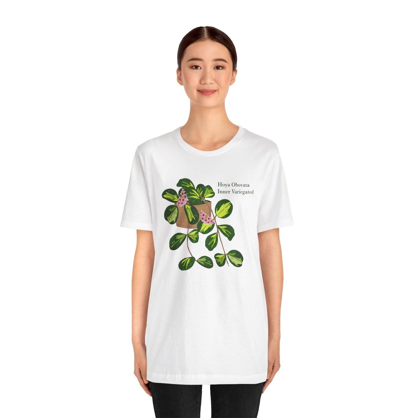 Hoya Obovata Inner Variegated T-Shirt - White, Natural, Black