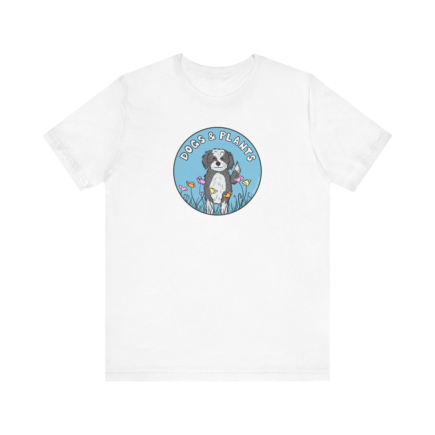 Dogs & Plants T-Shirt for Doodle & Plant Lovers - White