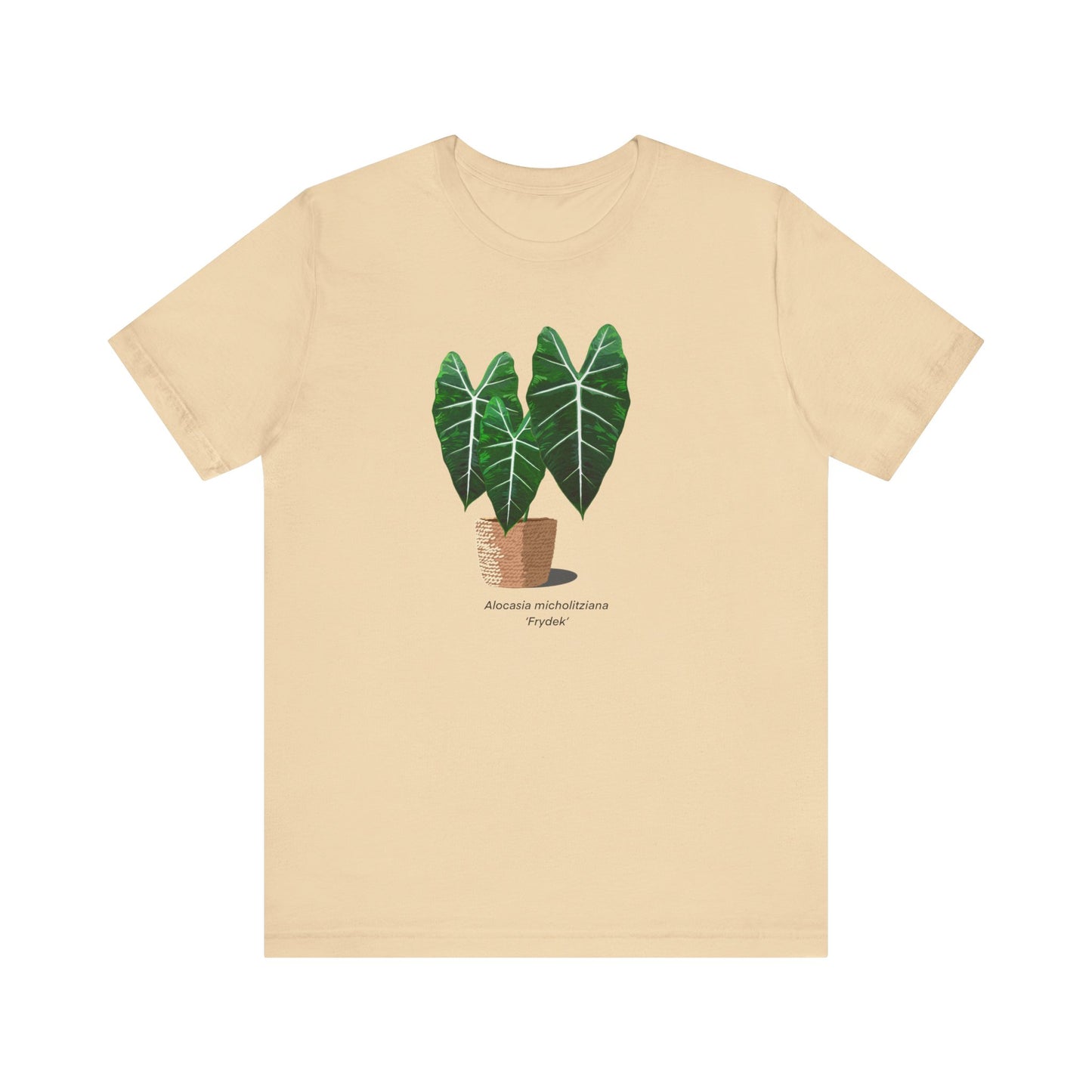 Alocasia Micholitziana "Frydek" Plant Lover T-Shirt - Soft Cream