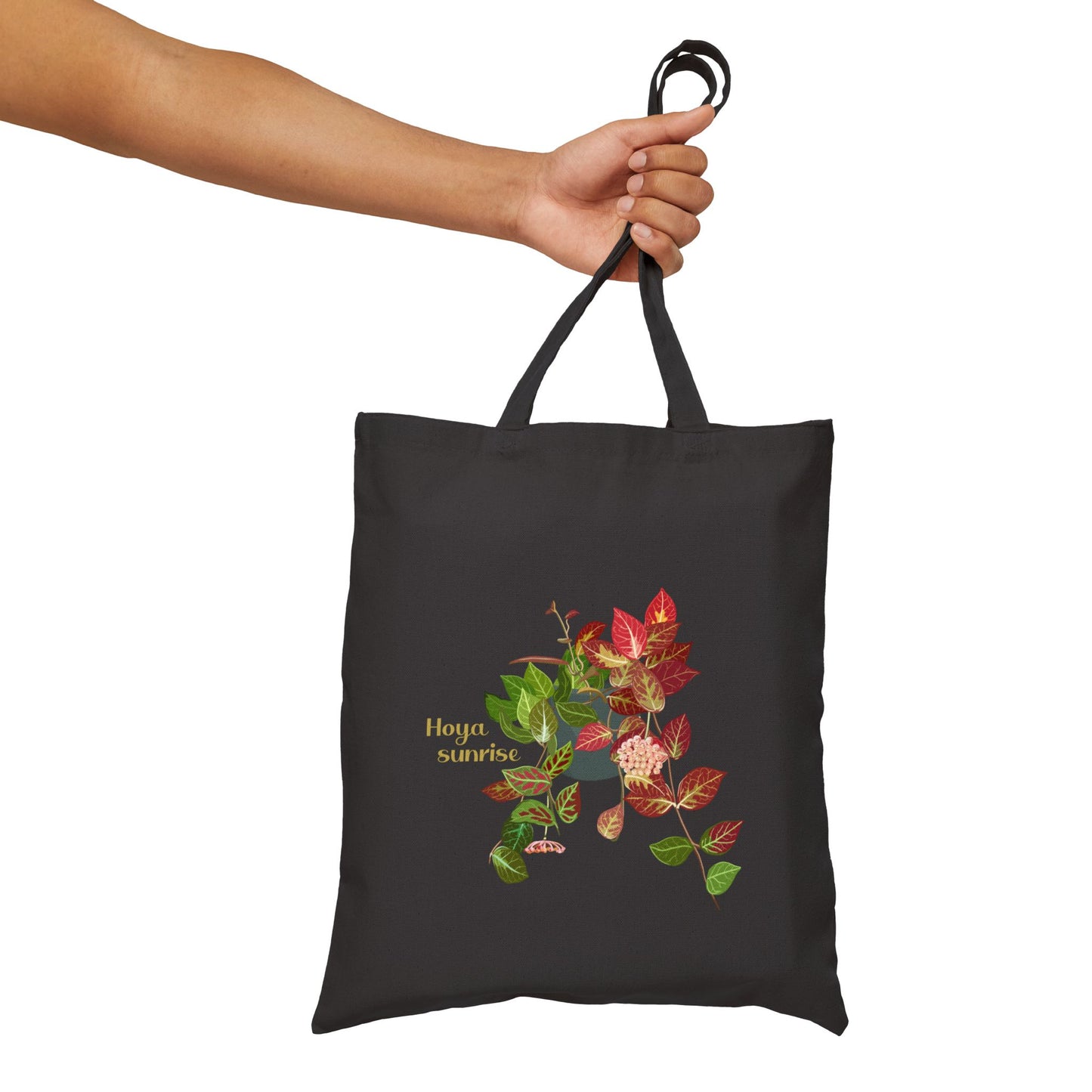 Hoya Sunrise Plant Lover Canvas Tote Bag - Black