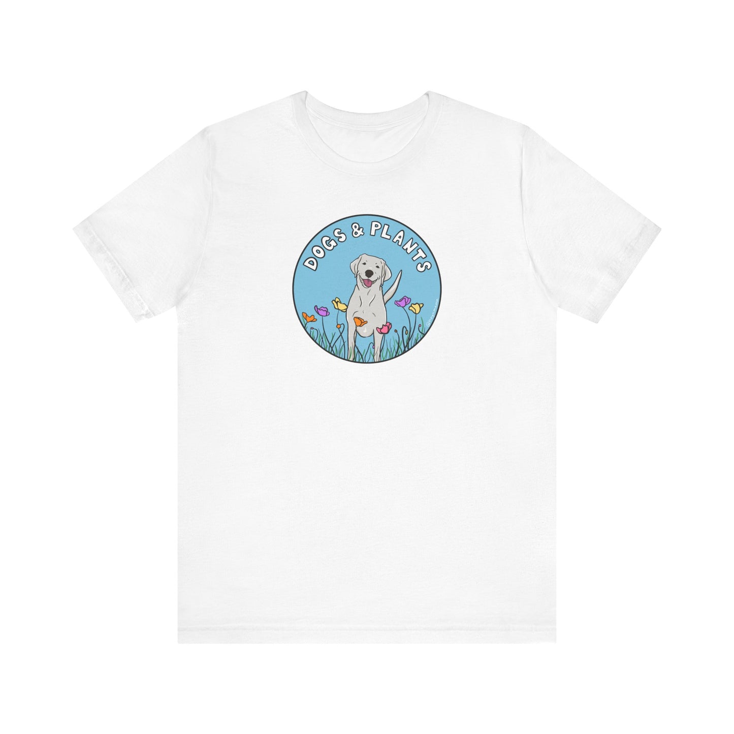Dogs & Plants T-Shirt for White Labrador & Plant Lovers - White