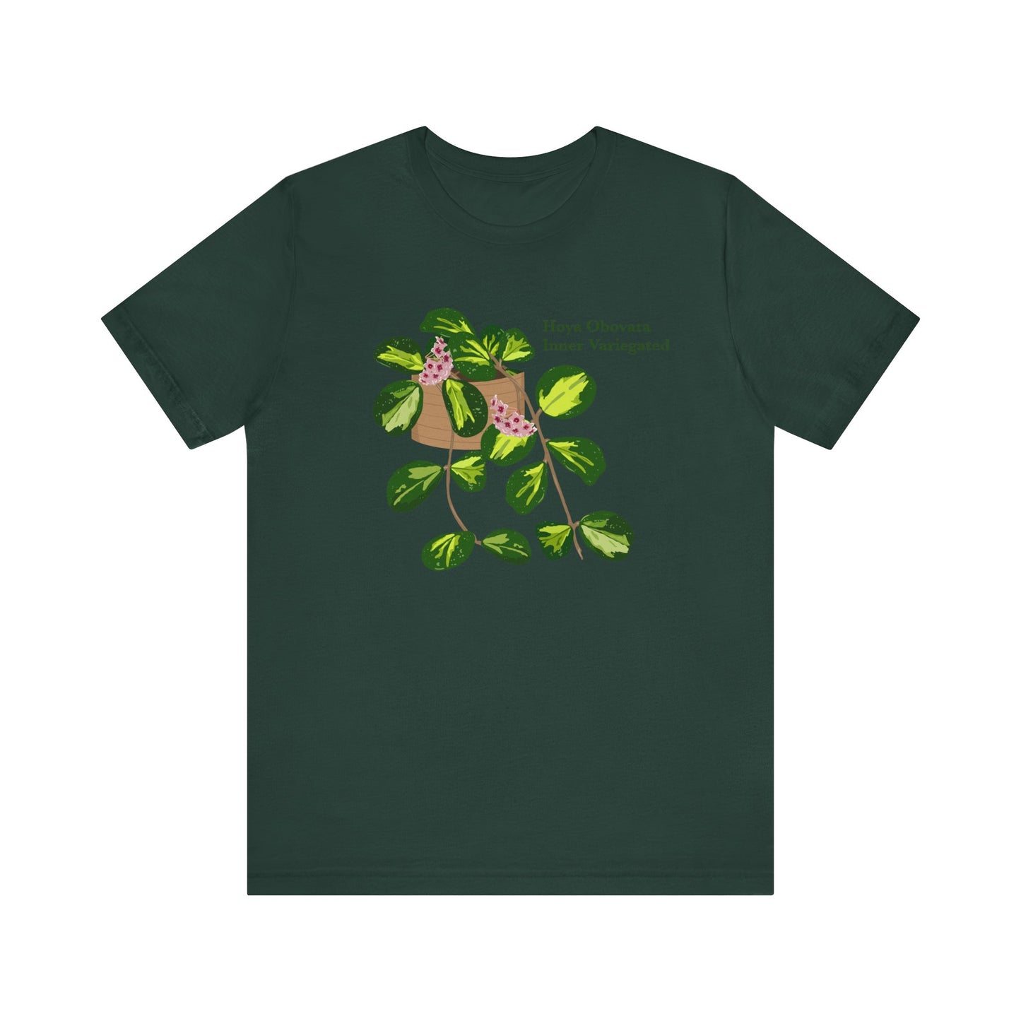 Hoya Obovata Inner Variegated T-Shirt - Forest Green