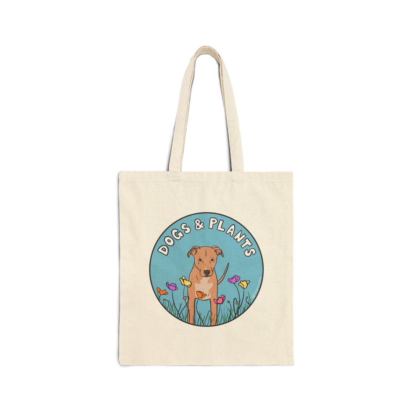 Dogs & Plants Rescue Dog & Plant Lover Canvas Tote Bag