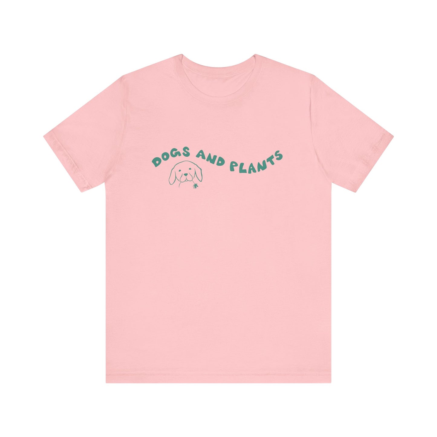 Dogs and Plants T-Shirt - Pink