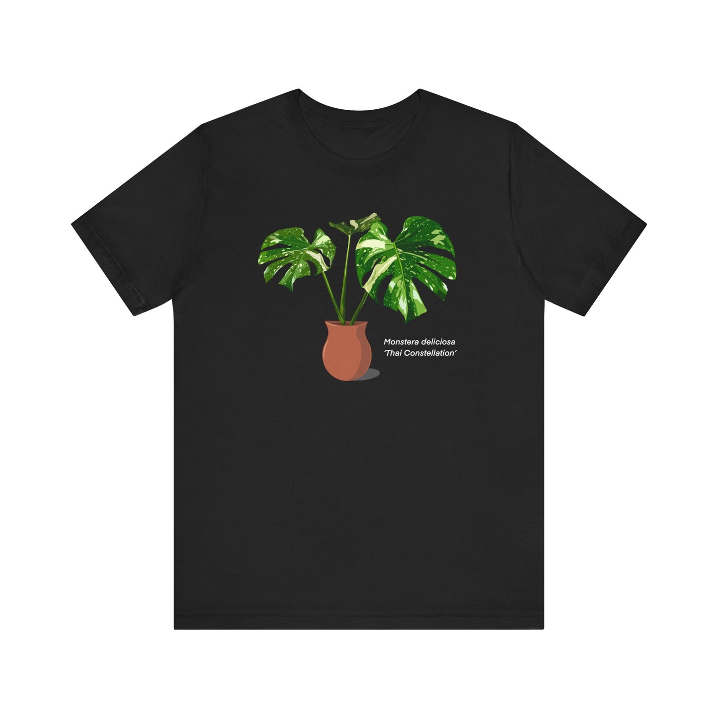 Monstera Deliciosa 'Thai Constellation' Plant Lover T-Shirt - Black