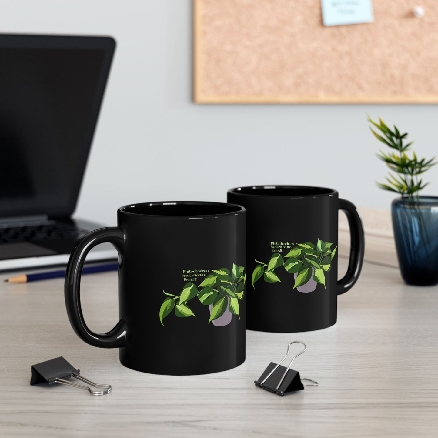 Philodendron Brasil Plant Lover Mug - Black