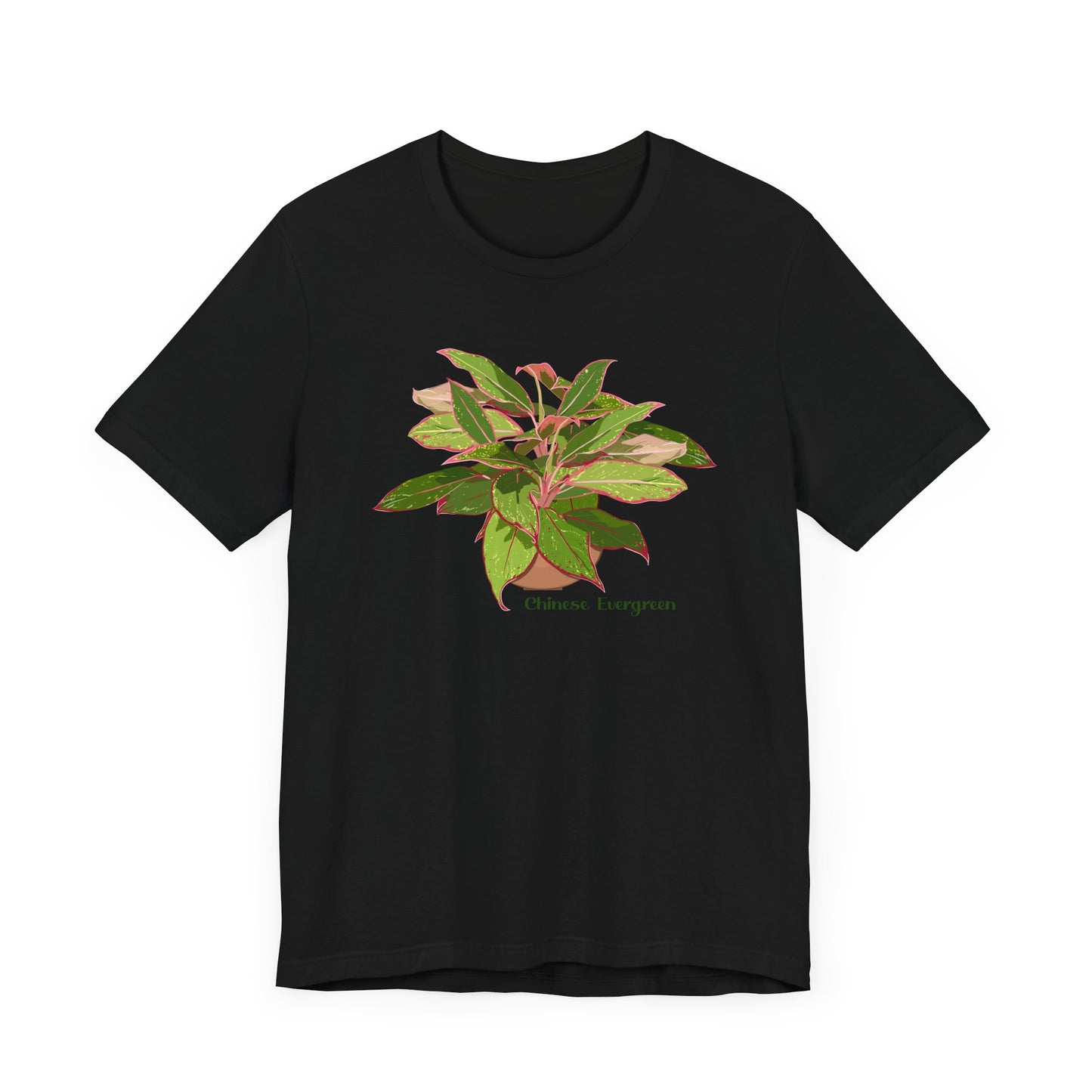 Chinese Evergreen T-Shirt for Plant Lovers - White, Black, Mauve, Tan or Sage