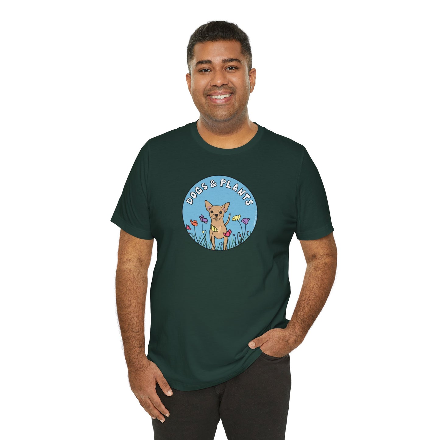 Dogs & Plants T-Shirt for Chihuahua & Plant Lovers - Forest