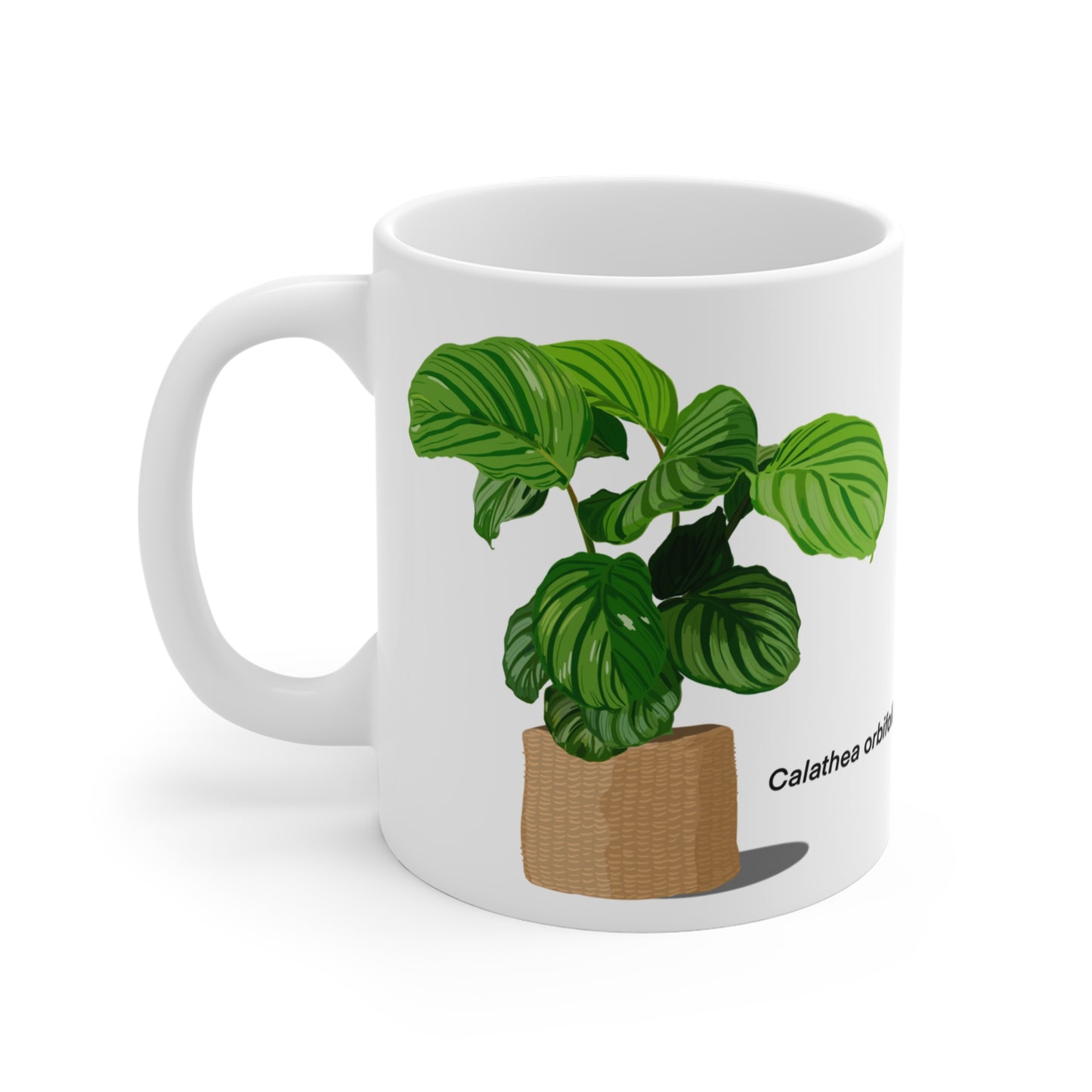 Calathea Orbifolia Plant Lover Mug - White