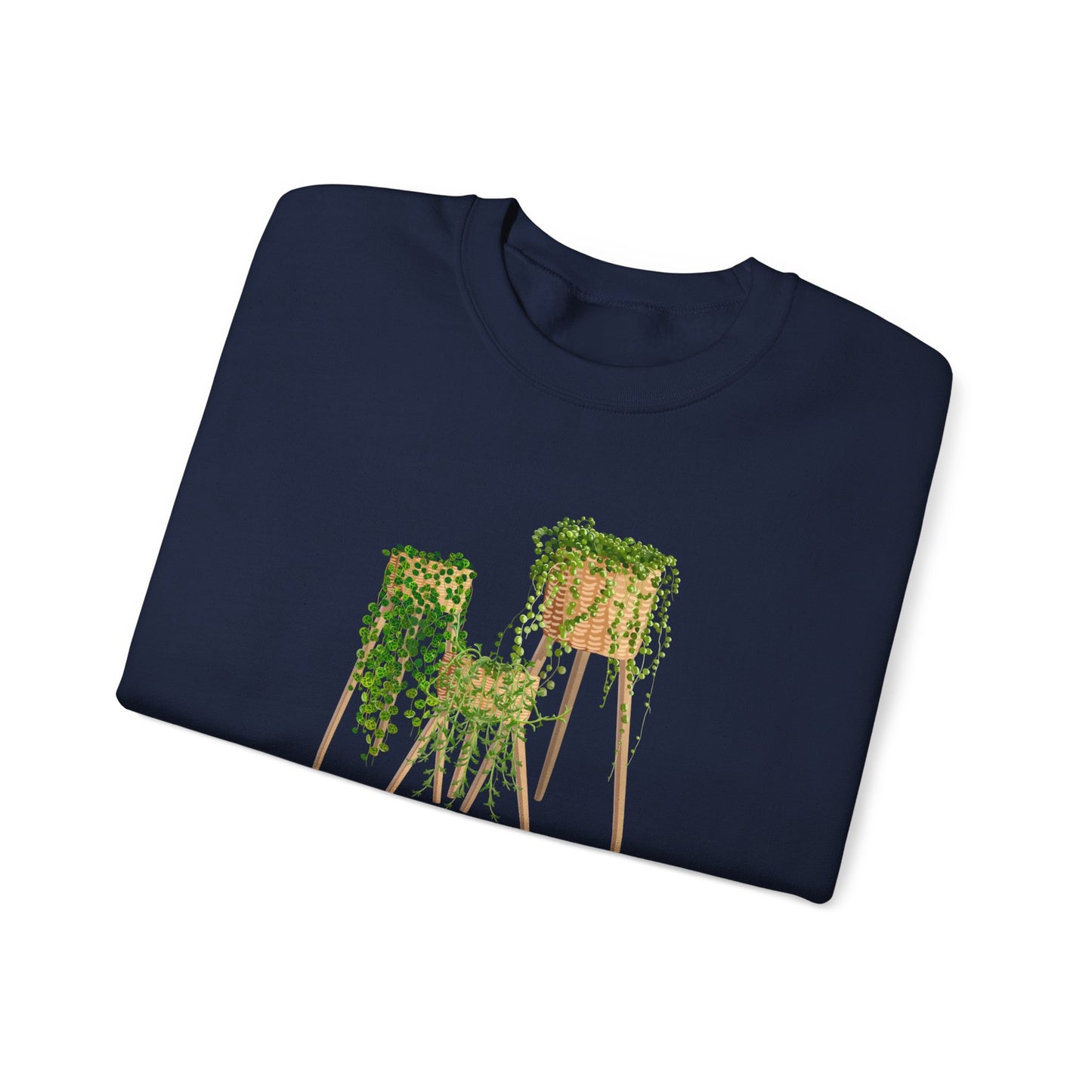 The String Section Plant Lover Crewneck Sweatshirt - Navy