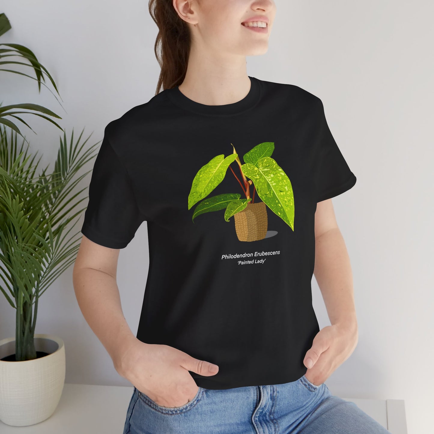 Philodendron Painted Lady Plant Lover T-Shirt - Black