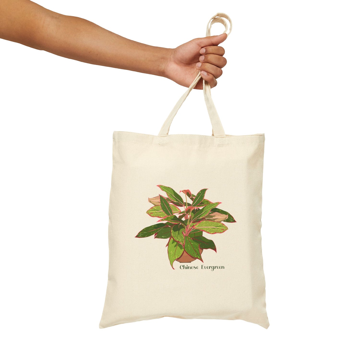 Chinese Evergreen Plant Lover Canvas Tote Bag